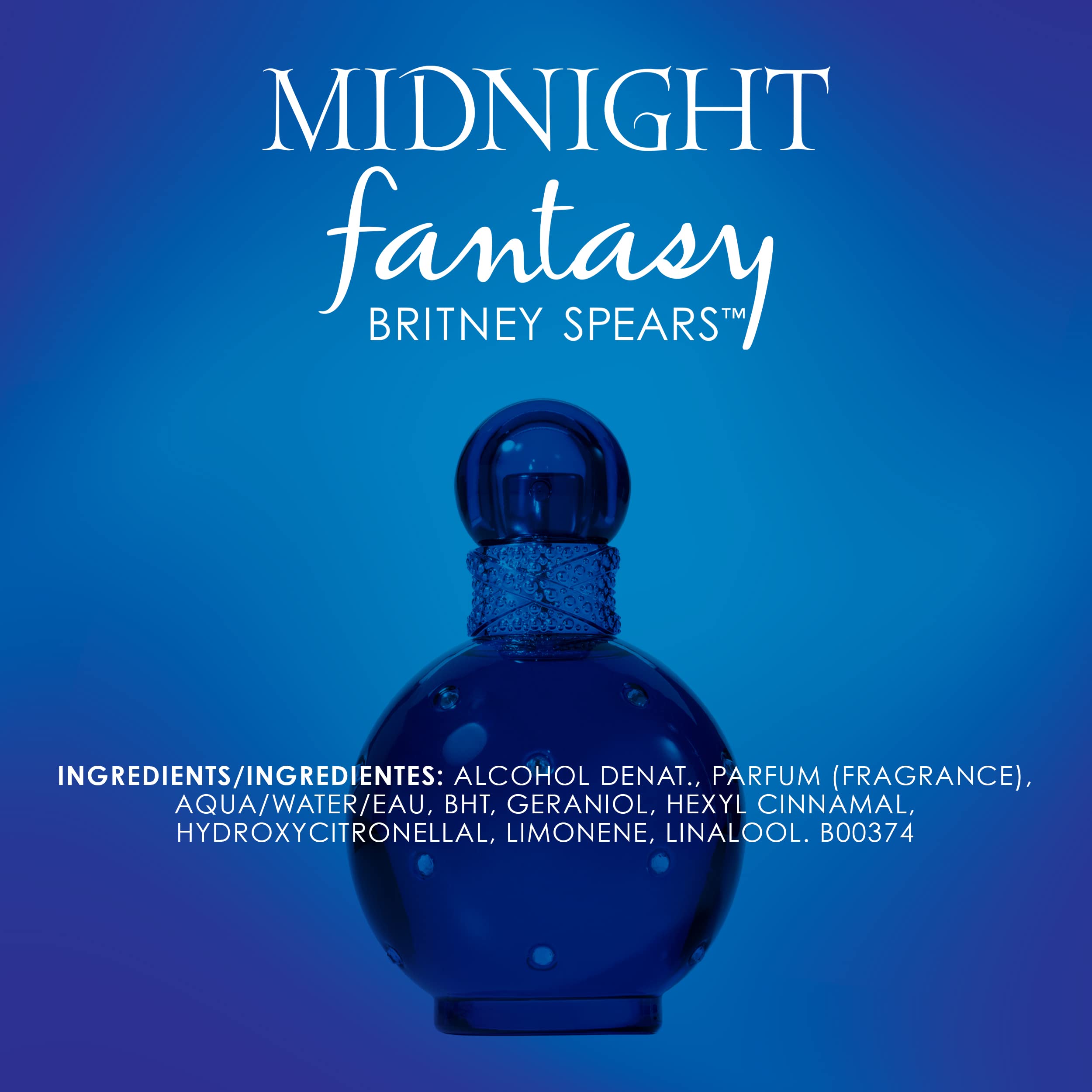 Britney Spears Women's Perfume, Midnight Fantasy, Eau De Parfum EDP Spray for Women, 3.3 Fl Oz