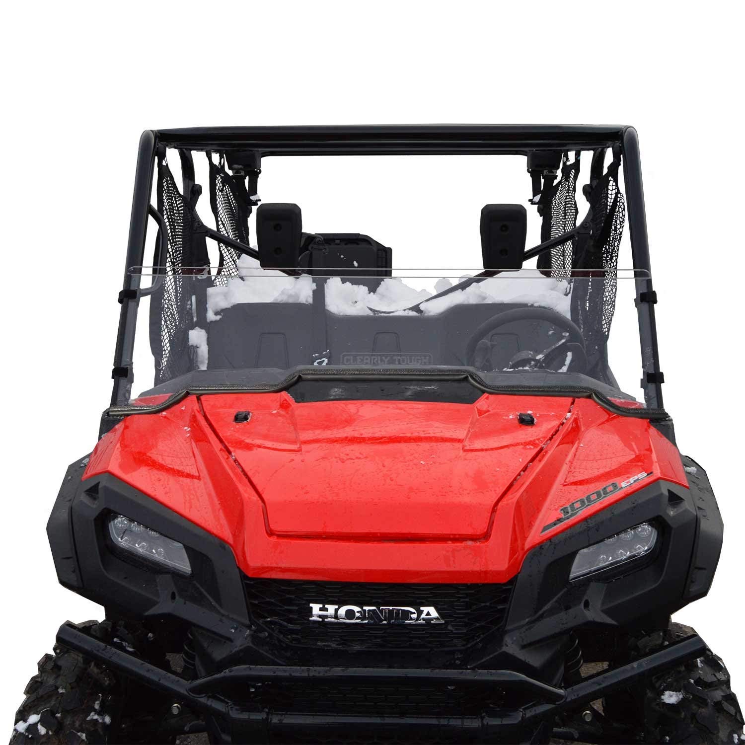 Honda Pioneer 1000 / 1000-5 Half Windshield by Clearly Tough | SCRATCH RESISTANT | Easy on and off | Premium Lexan MR10 poly w/ Hard Coat | Proudly Made in America!