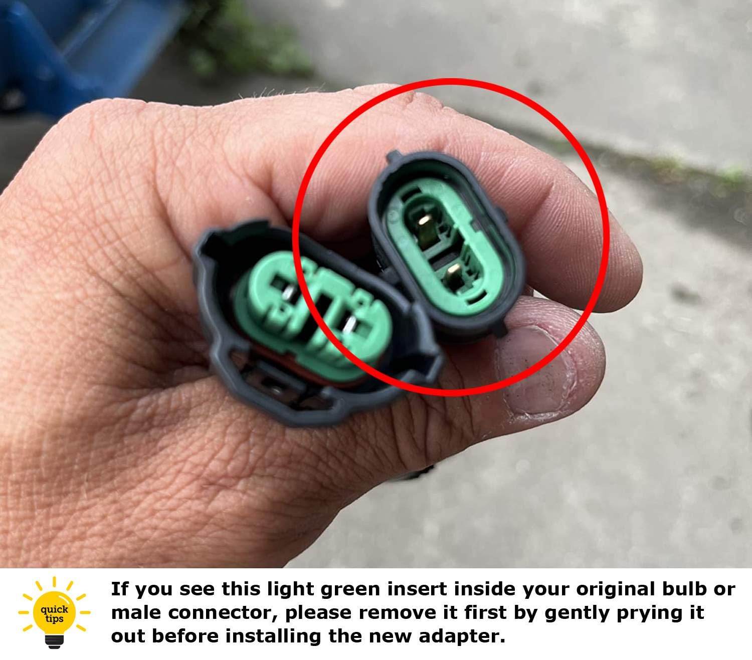 iJDMTOY (2) OEM H11 H8 Female Adapters Wiring Harness Sockets w/ 4-Inch Wire Pigtails Compatible With Headlights or Fog Lights Use