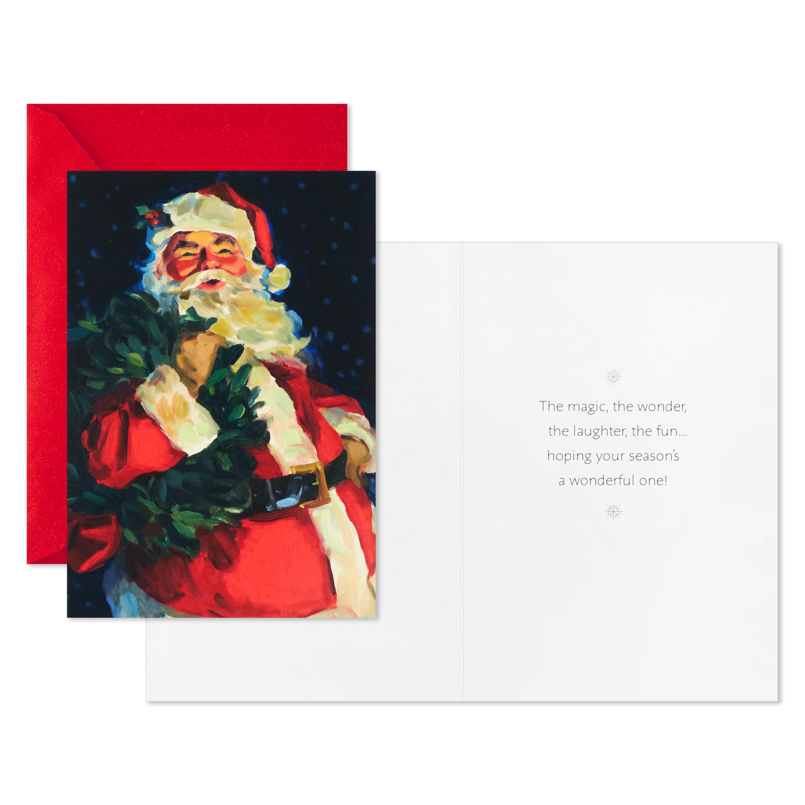 Hallmark Boxed Christmas Cards, Classic Santa Claus (40 Cards and 40 Envelopes) Magic, Wonder, Laughter, Fun