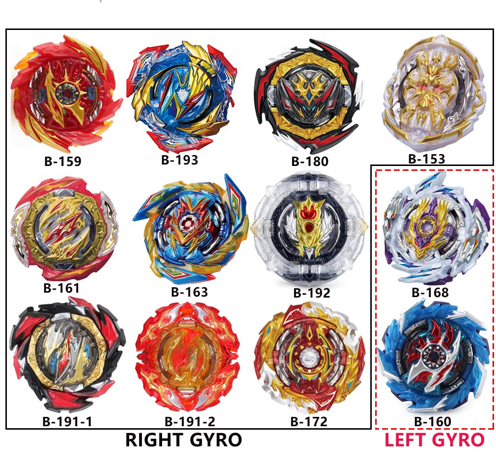 Bey Burst Gyro Toy Set with Arena Metal Fusion Attack Top Grip Toy Great Birthday Gift for Boys Children Kids Age 6 8 10 12+ Game Storage Box 12 Burst Gyros 1 Stadium 4 Two-Way Launcher 2 Handles