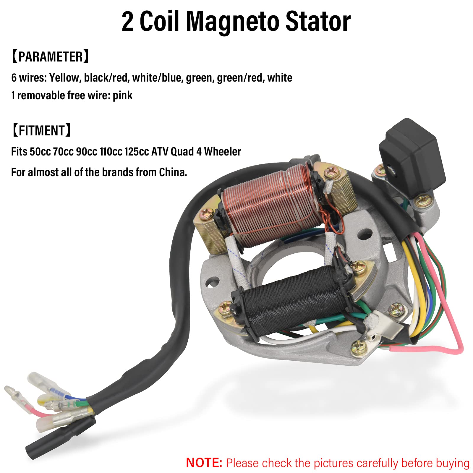Complete Electrics Stator Coil CDI Wiring Harness for 4 Stroke ATV KLX 50cc 70cc 110cc 125cc-atv wiring harness