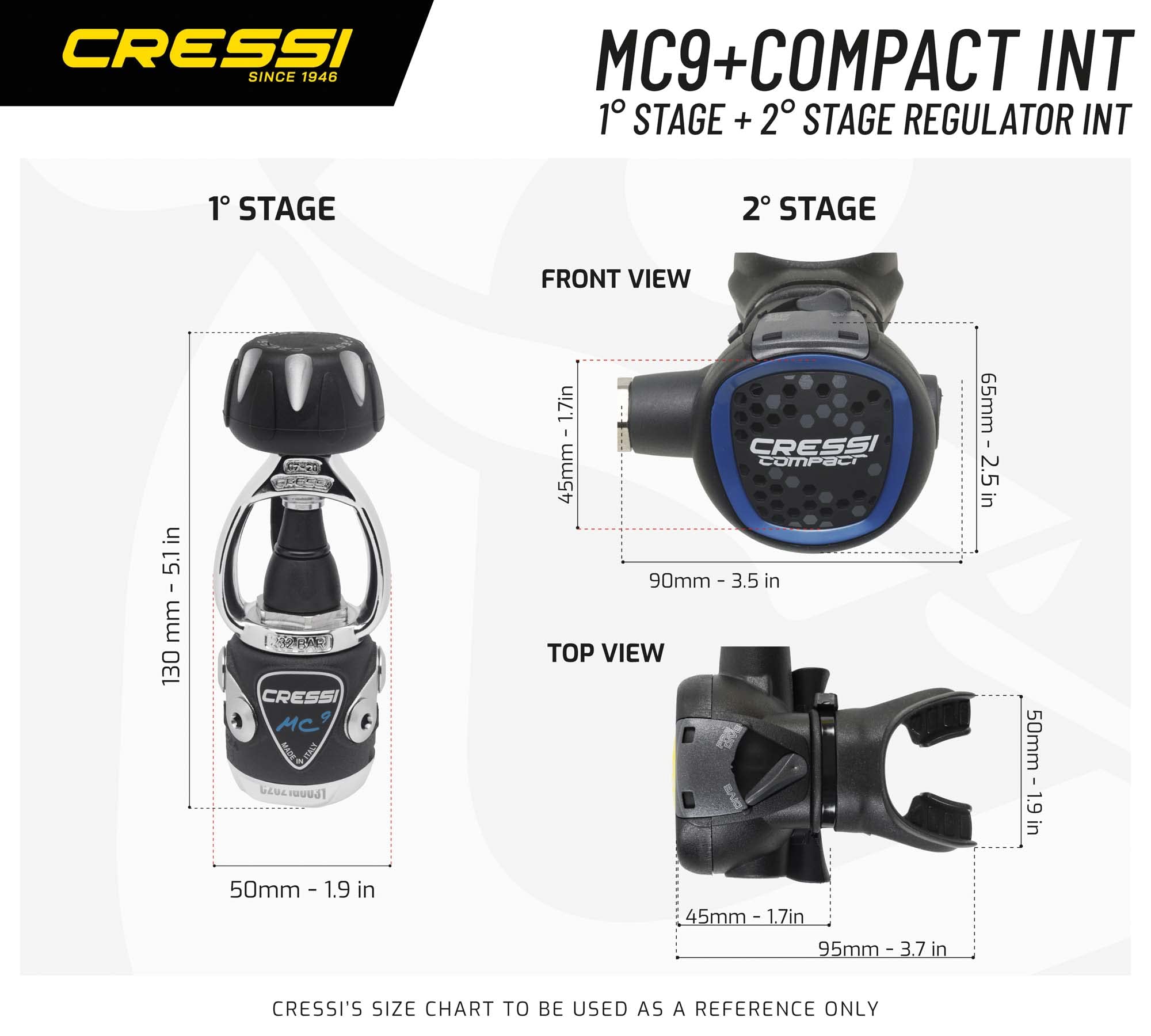 Cressi MC9 / Compact, Grey INT