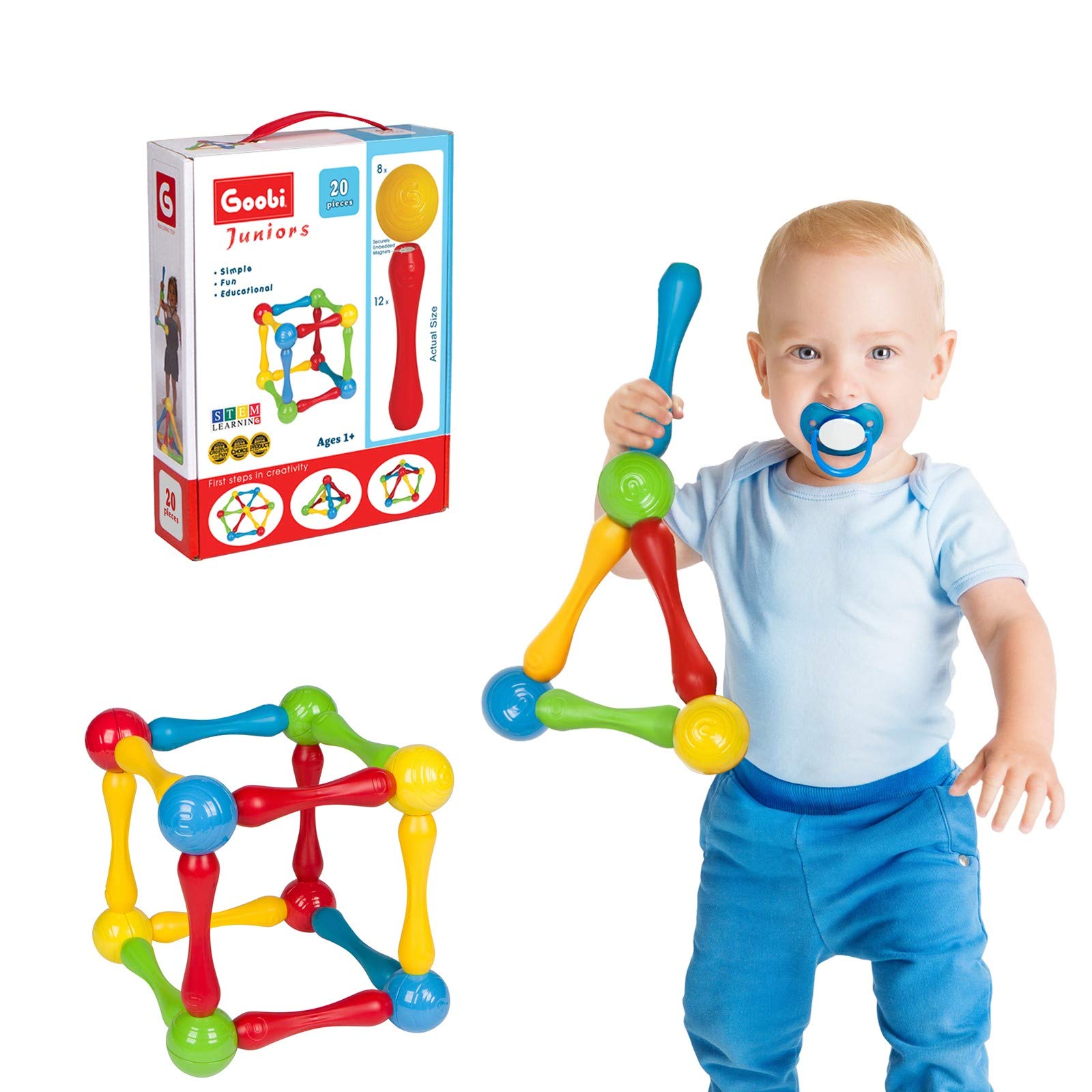 Goobi 20 Piece Construction Set Large Building Blocks Developmental Pl
