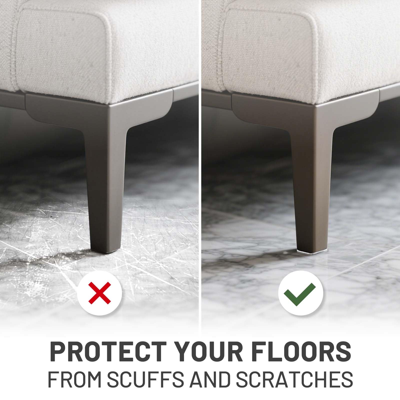 40 PCS Non Slip Furniture Pads, Phixbear Anti Vibration Pads, Reusable Multifunctional Self-Adhesive Silicone Pad, Shockproof and Silent, for Anti-Slip on Tables, Sofas, Beds, and Floor Protection