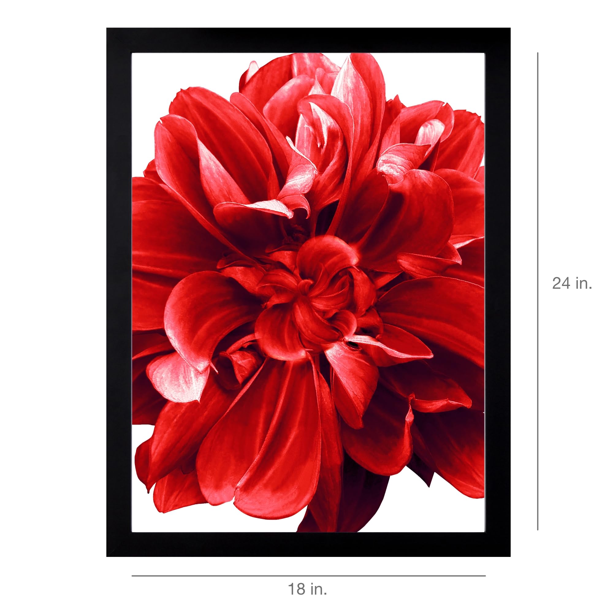 Lorell Wood Poster Frame, 18" x 24", Black