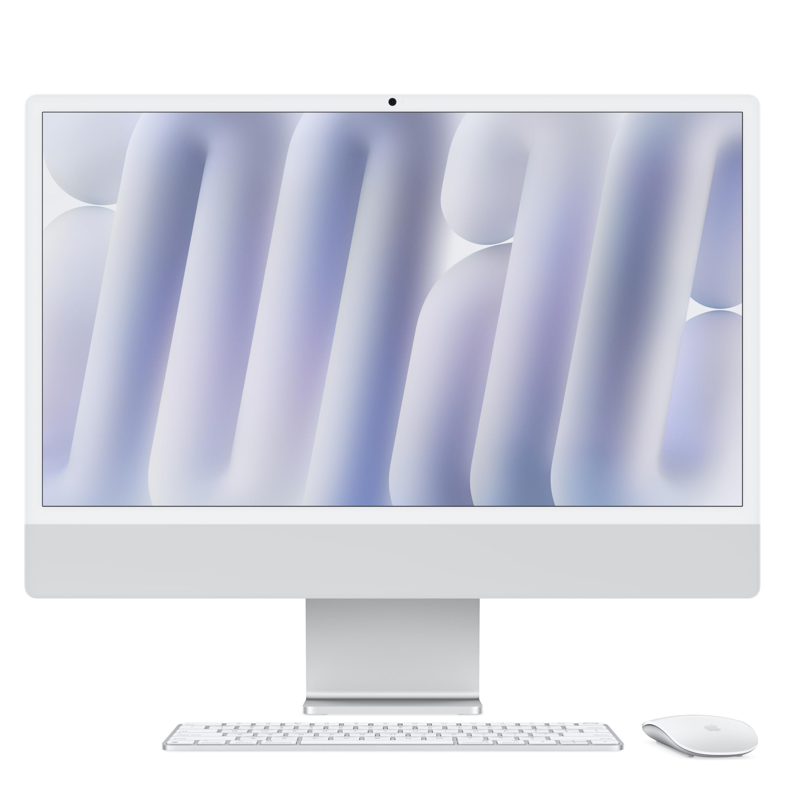 Apple 2024 iMac All-in-One Desktop Computer with M4 chip with 10-core CPU and 10-core GPU: Built for Apple Intelligence, 24-inch Retina Display, 16GB Unified Memory, 256GB SSD Storage; Silver