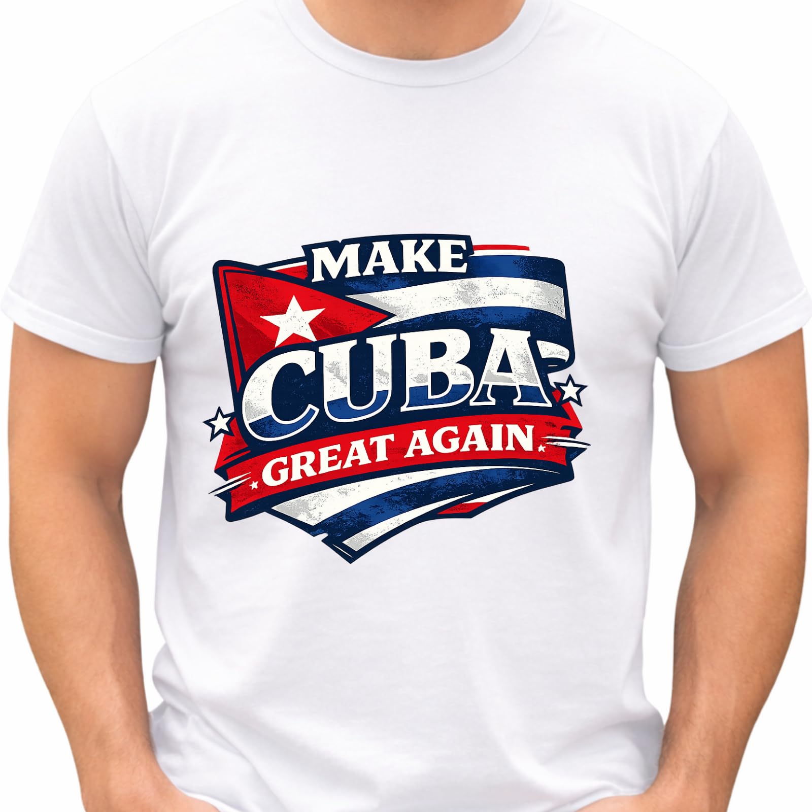 Make Cuba Great Again T-Shirt – Cuban Flag Patriotic Graphic Tee – Unisex Cuba Pride Shirt