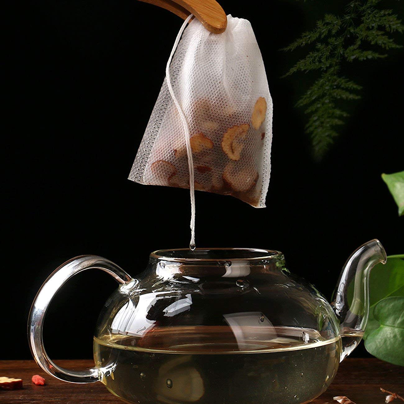 400 Pcs Tea Filter Bags Disposable Empty Tea Bags Cotton Drawstring Seal Tea Infusers Bag for Loose Leaf Teal（3.54 x 2.75 inch）