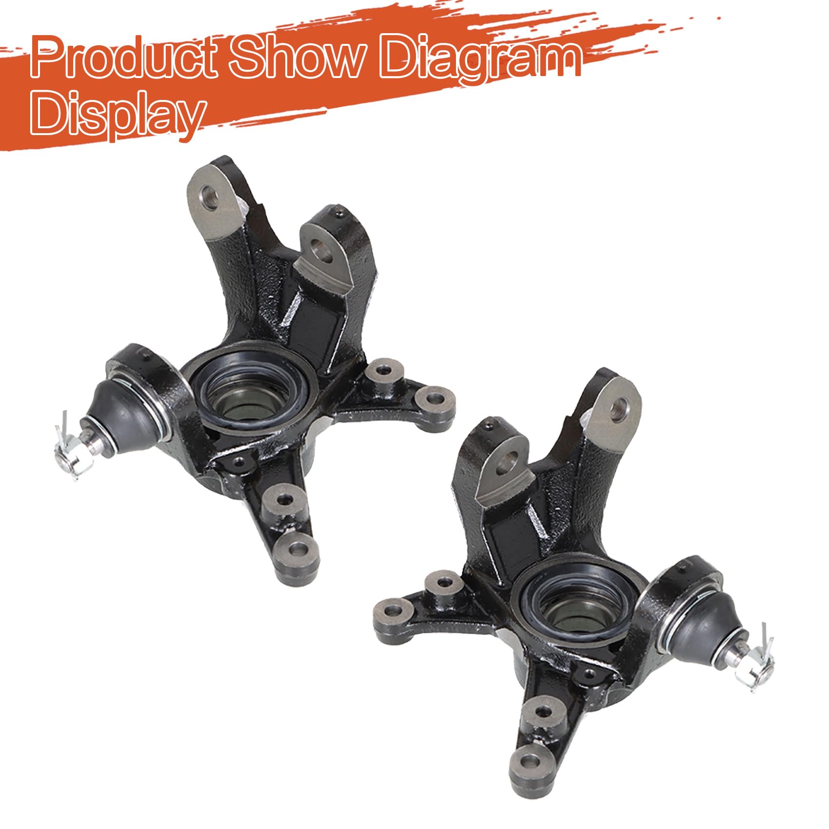 labwork Front Left Right Steering Wheel Knuckle Replacement for Honda Rancher 420 TRX420FM 2007-2013 Replacement for 51200-HP5-600 51250-HP5-600