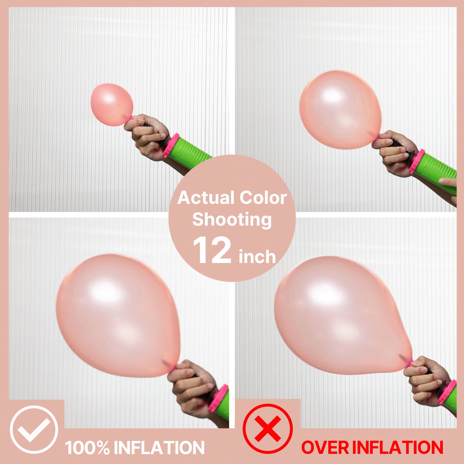 PartyWoo Rose Gold Balloons, 50 pcs 12 Inch Pearl Rose Gold Balloons, Latex Balloons for Balloon Garland Arch as Party Decorations, Birthday Decorations, Wedding Decorations, Rose Gold-Z71