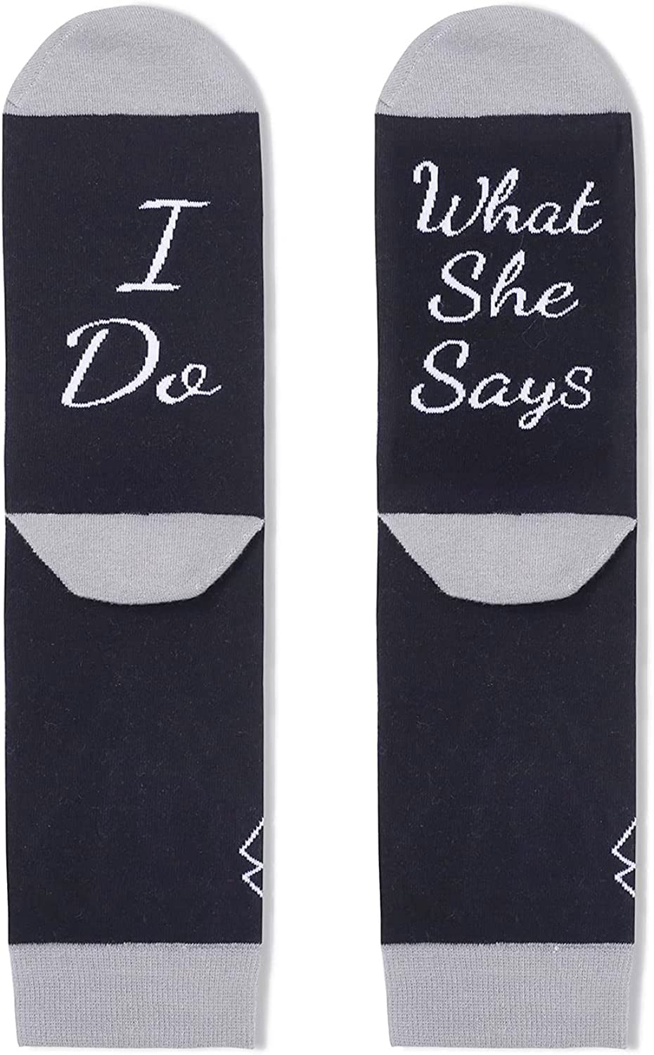 HAPPYPOP Groom Gifts from Bride I Do - Wedding Socks for Groom, Black Tuxedo Socks