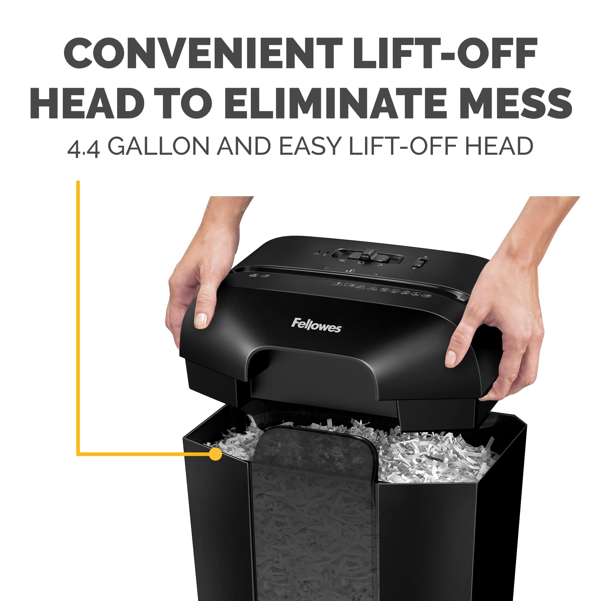 Fellowes LX41-DB 8-Sheet Micro-Cut Paper Shredder for Home Office