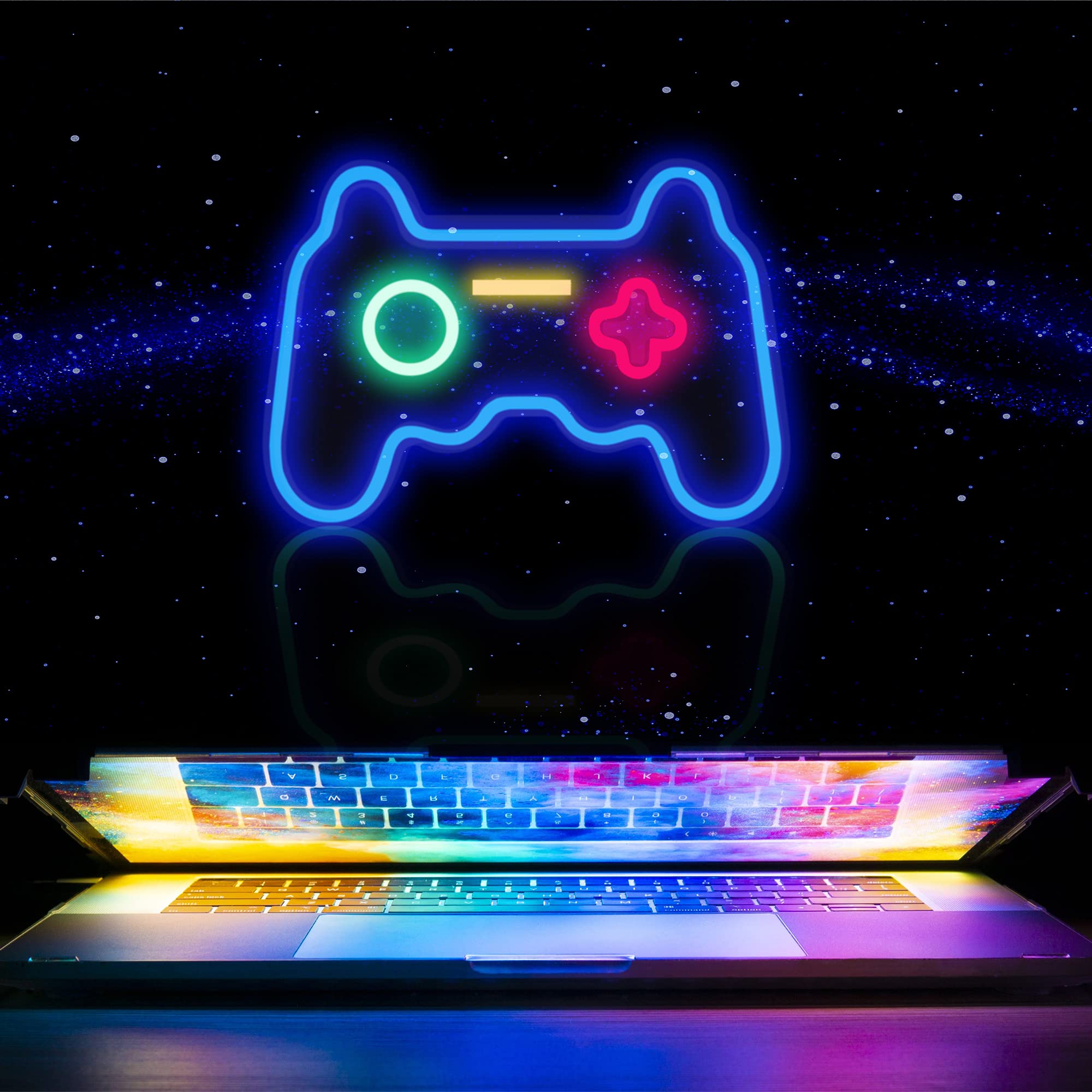 Gamepad Neon Sign 16" x 11", Xmas Gifts for Teen Boys, USB Powered Light Up LED Signs, Christmas Teenage Boy Gifts Ideas, Teen Boys Gift Ideas, Gifts for Teenage Boys, Teenager Gifts for Christmas