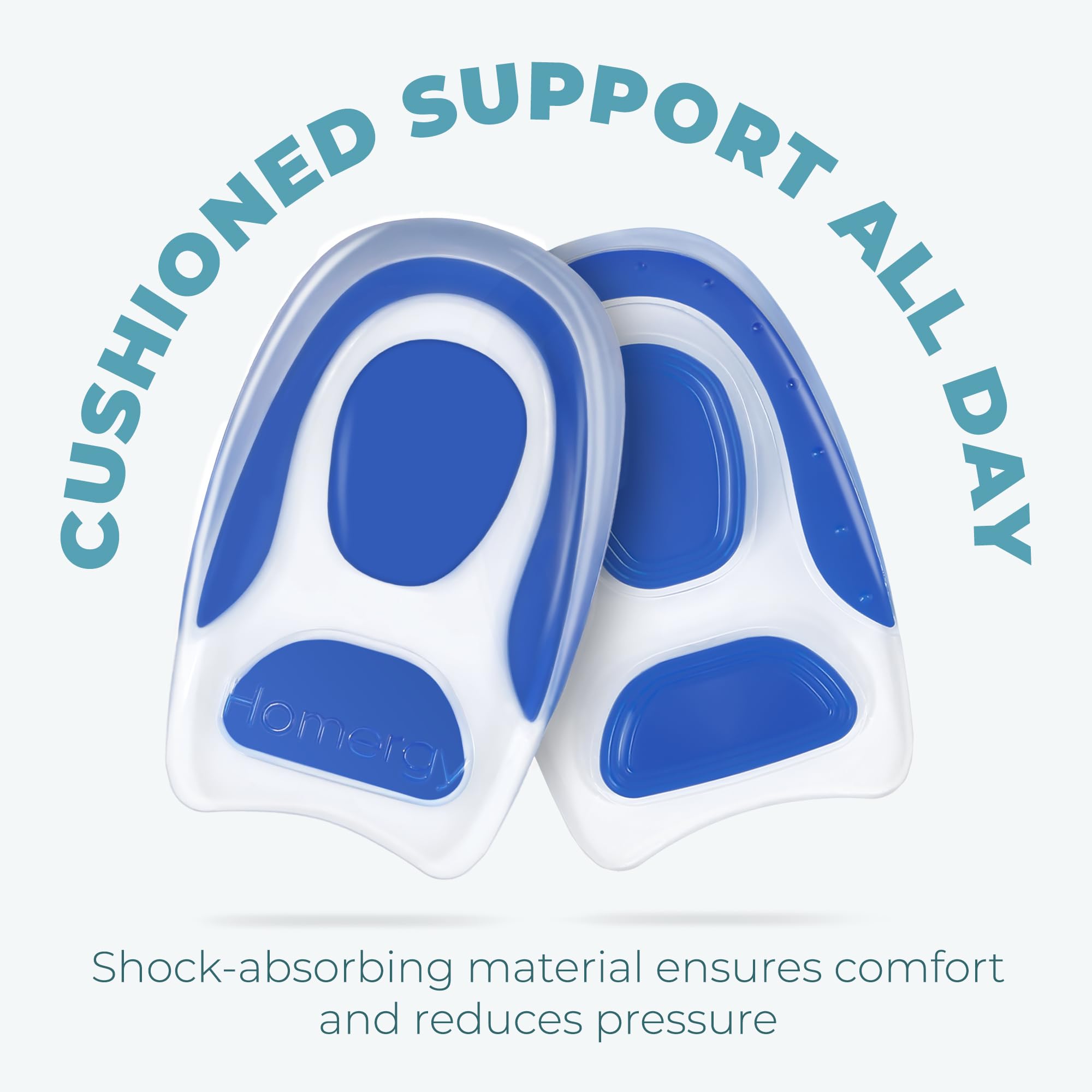 Next Generation Gel Silicone Non-Slip Heel Cups for Foot Pain Relief – 2 Pack Orthotic Inserts for Plantar Fasciitis/Achilles Tendonitis – Durable, Washable, for Men/Women