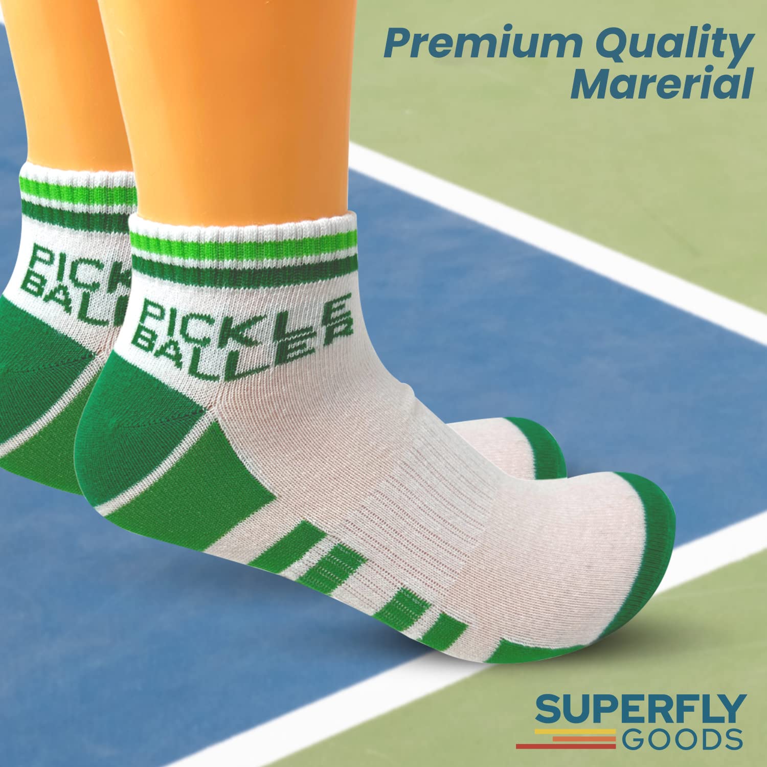 Super Fly Goods PICKLE BALLER Performance Crew Socks Socks for Men & Women Gift Mother's Father’s Day Birthday Fun pickleball Accessory Unisex (Pickleball Ankle)