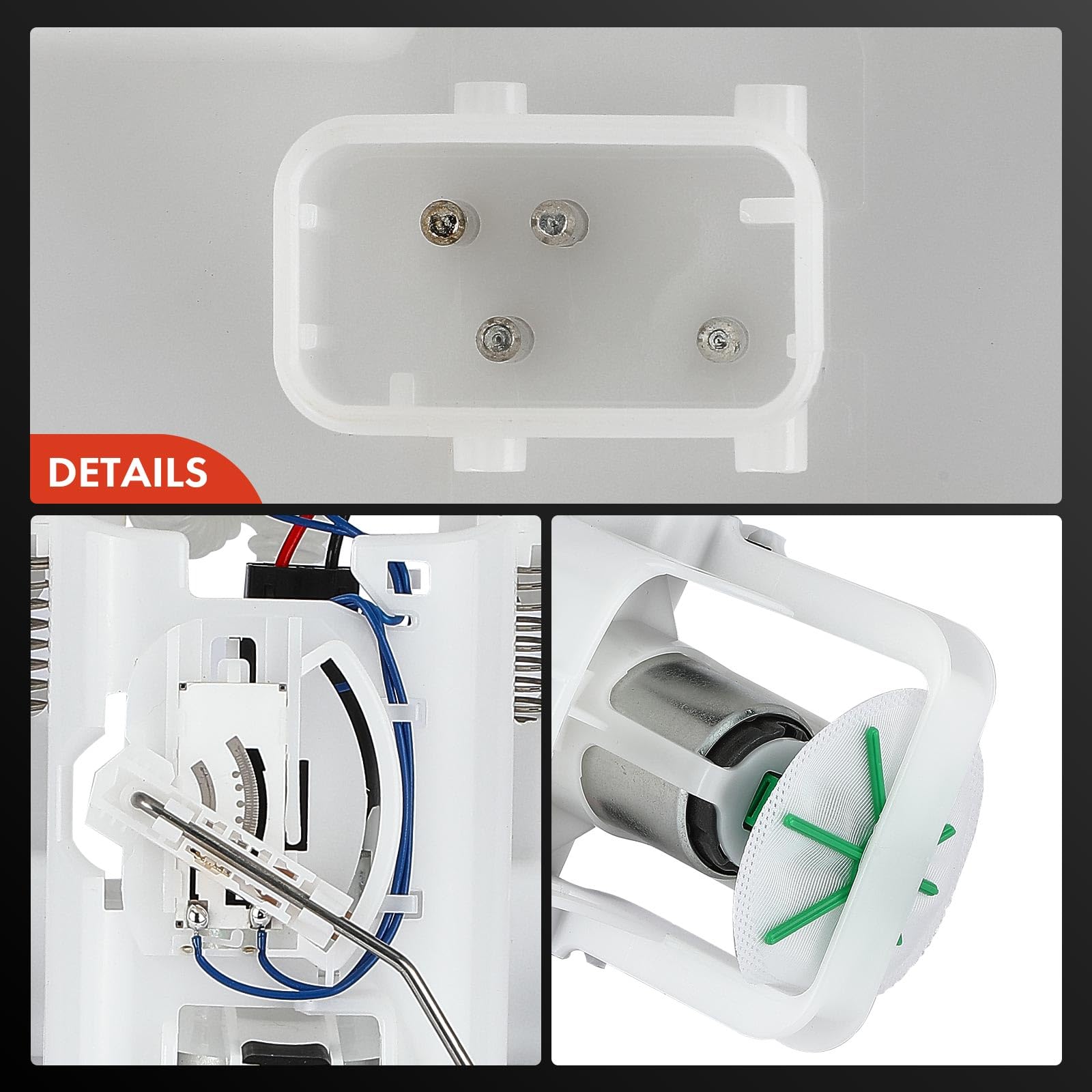 A-Premium Electric Fuel Pump Module Assembly Compatible with BMW E46 Series 323i 323Ci 325i 325Ci 328i 328Ci 325i 325xi 330i 330Ci 330xi, 1999-2005, 2.5L 2.8L 3.0L, Fit 4 Pins