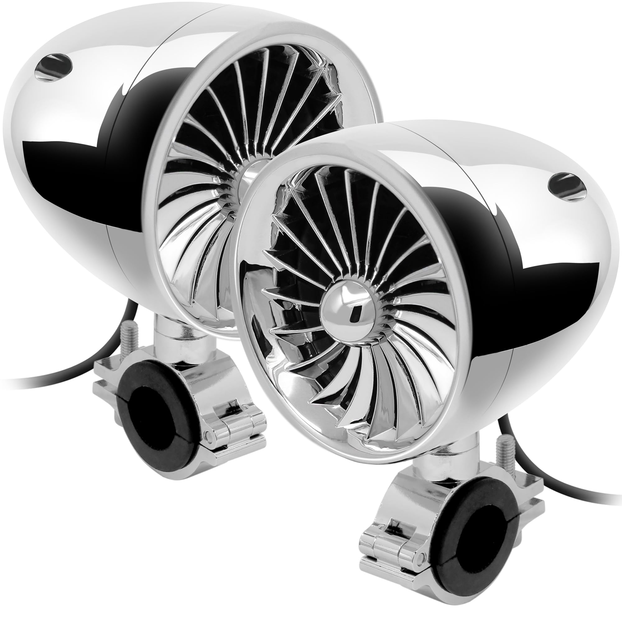 GoHawk TJ4-Q 1000W 4 Channel Amplifier 4" Full Range Waterproof Bluetooth Motorcycle Stereo Speakers Audio System AUX USB SD Radio for 1-1.5" Handlebar Harley Touring Cruiser ATV