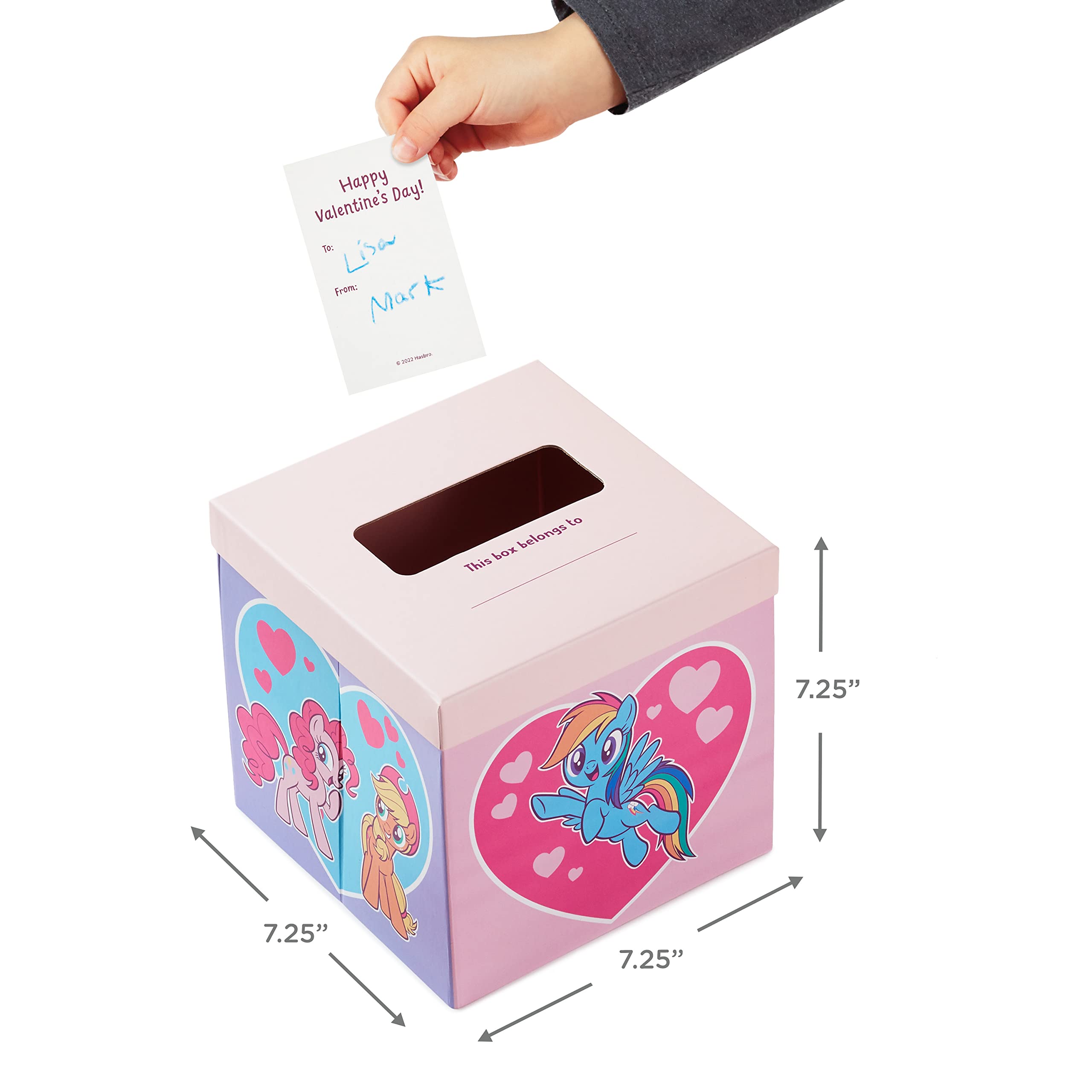 Hallmark My Little Pony Valentines Day Cards and Mailbox for Kids School Classroom Exchange (1 Box, 32 Valentine Cards, 35 Stickers, 1 Teacher Card)