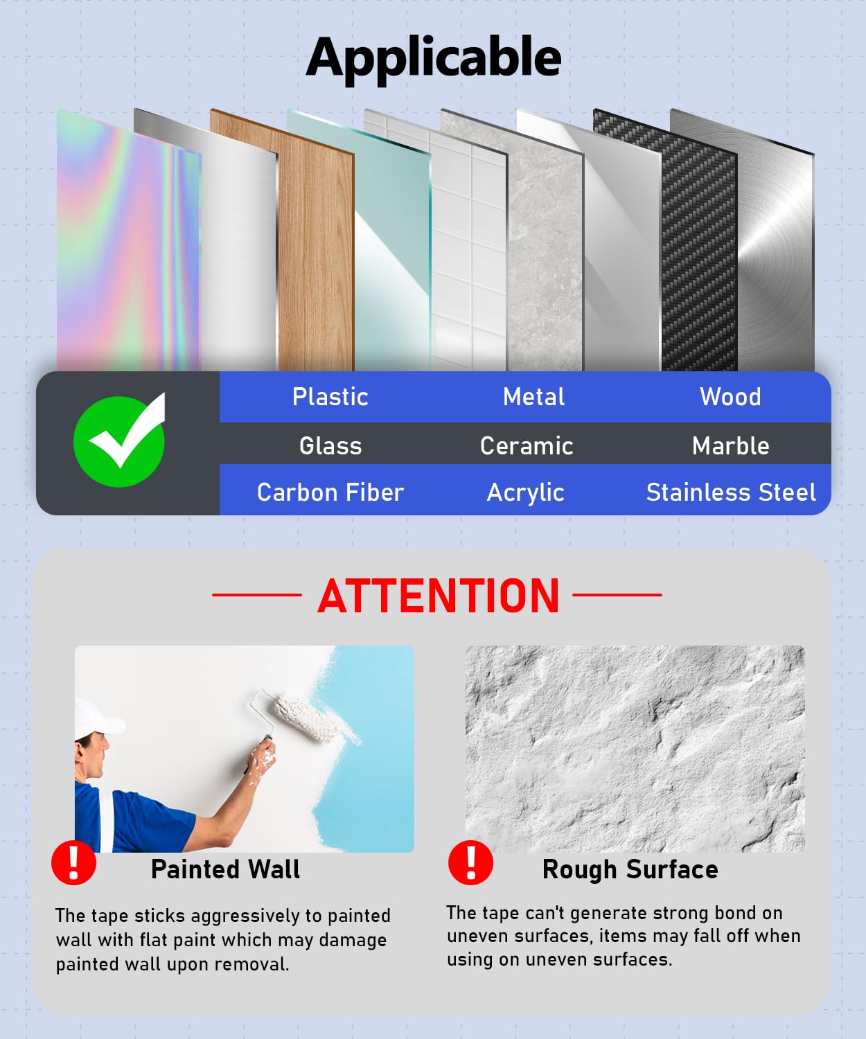 PHIXBEAR Removable Poster Mounting Putty with Grid No Residue, Strong Double Sided Tape Glue Adhesive Dots Clear Museum Sticky Tack, Fixed Car Decor Art Craft Picture, 1" Diameter Round (120Pcs)