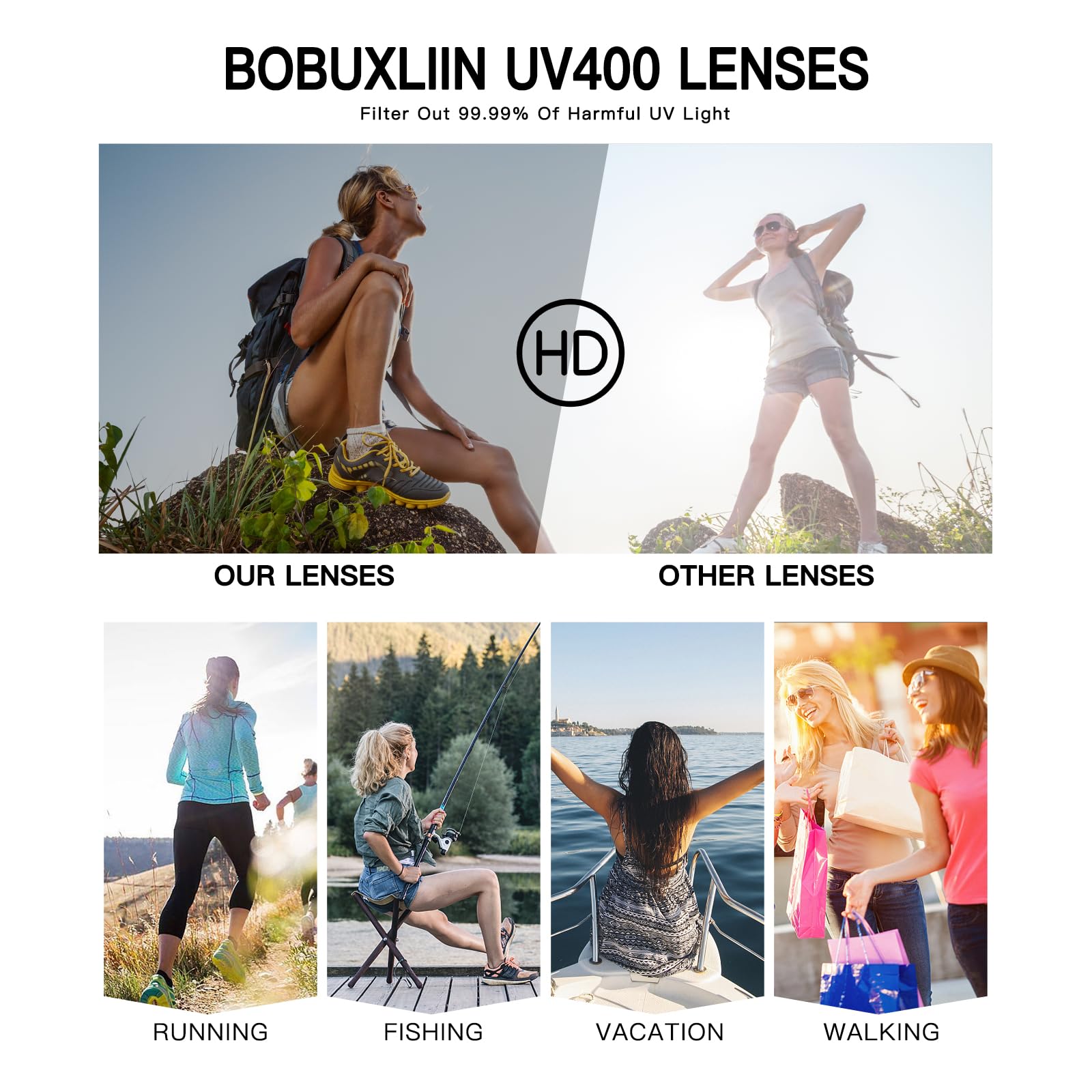 BOBUXLIIN Fake Glasses Fashion Non Prescription Clear Glasses for Women Glasses Frame Trendy Accessories for 2024 2025