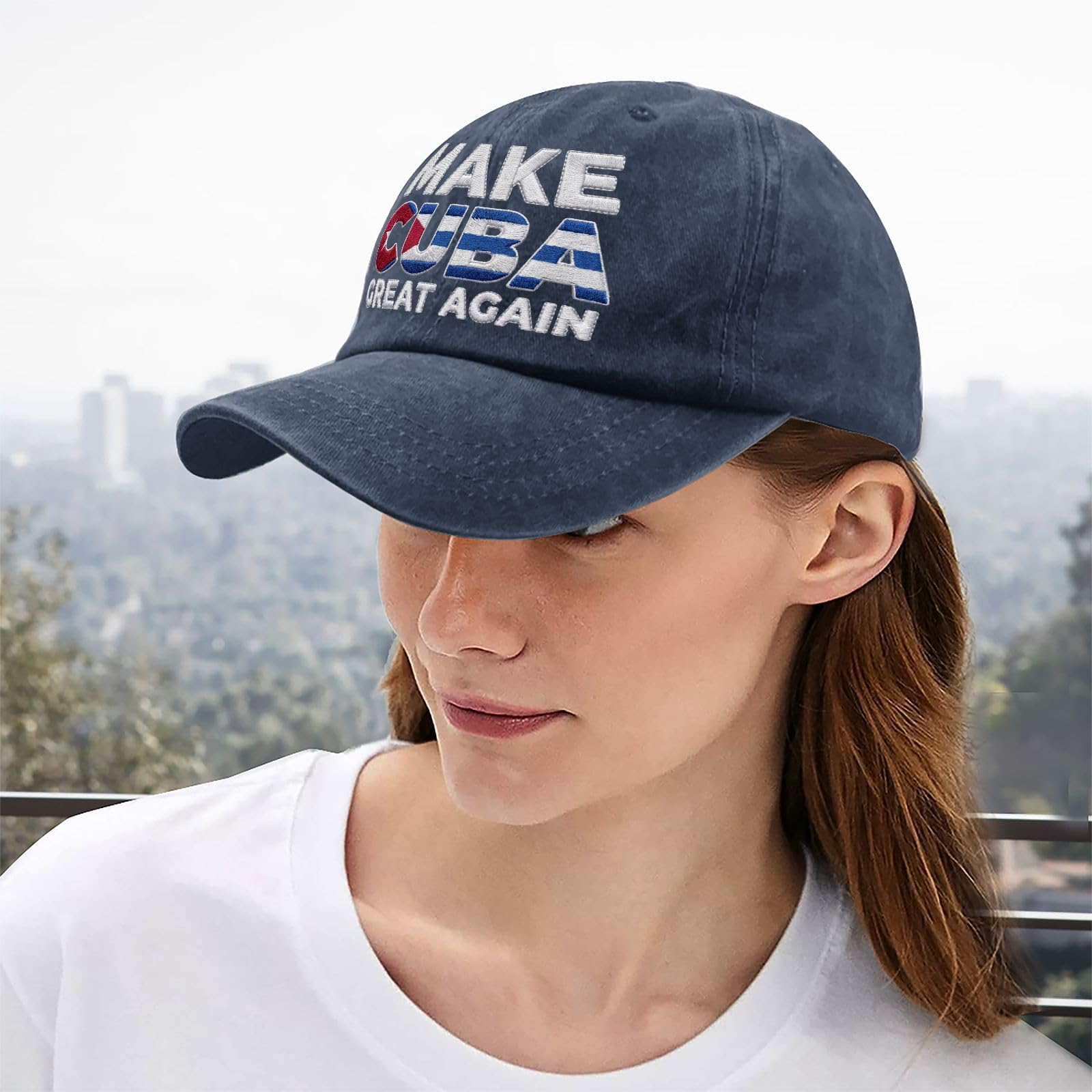 Make CUBAS Great Again Embroidered Sun Hats Outdoor Caps for Daughter