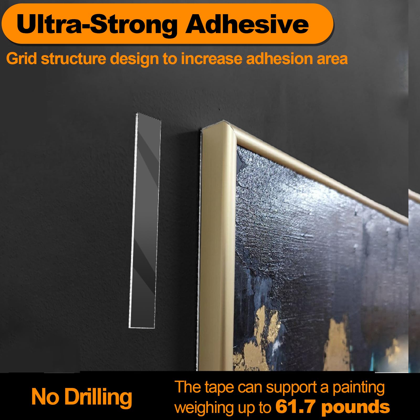 PHIXBEAR 2 Rolls Double Sided Tape Heavy Duty，19.7 Ft x 1.18" & 0.79" ，Removable Nano Tape for Poster Carpet Picture Hanging Strip Rug Wall Outdoor - Clear & Strong Adhesive Multipurpose Mounting Tape