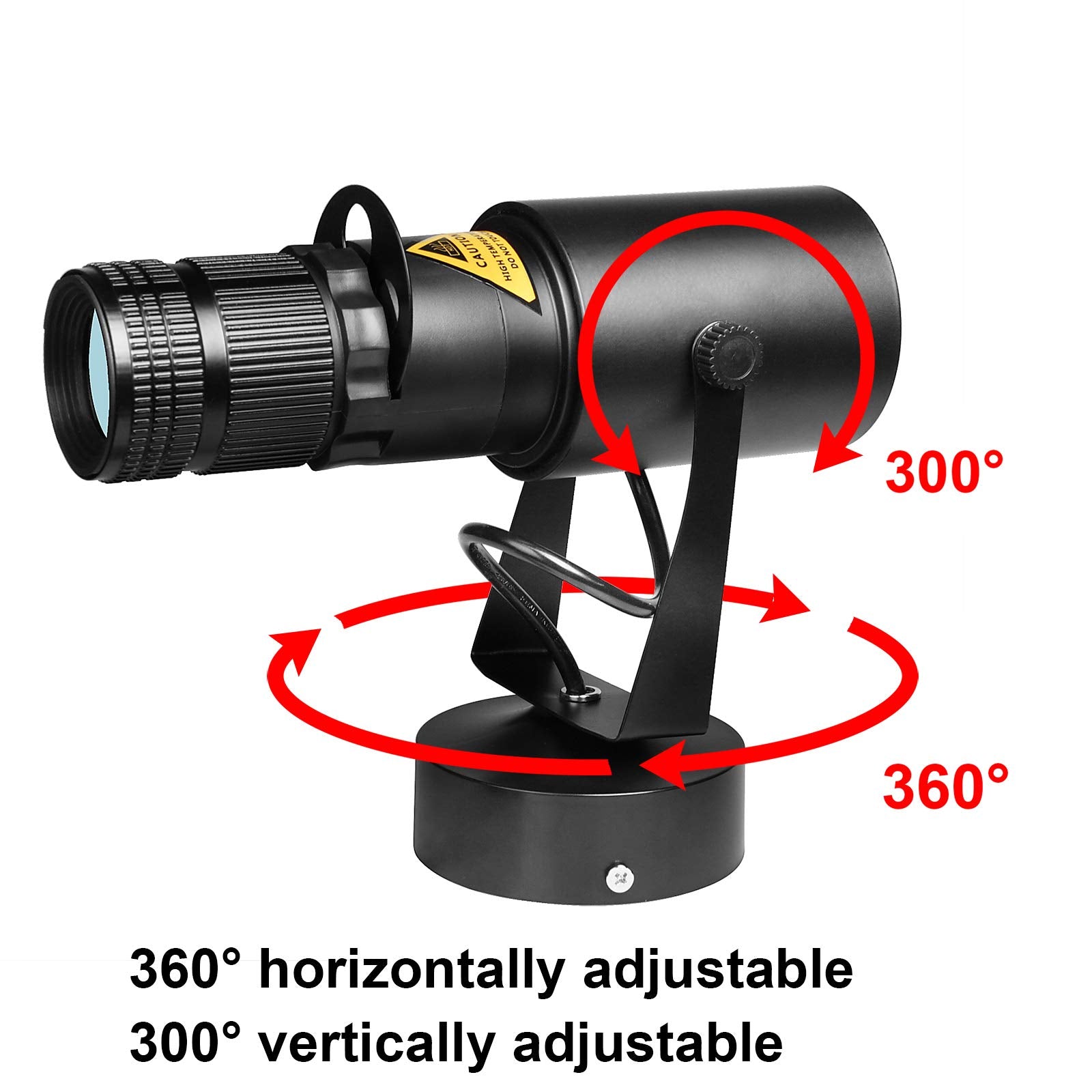 MOUNTAIN_ARK 15W White LED Pin Spot Light, Manual Focus, Adjustable 4 Apertures, for DJ Disco Party Wedding Stage Effect Lighting