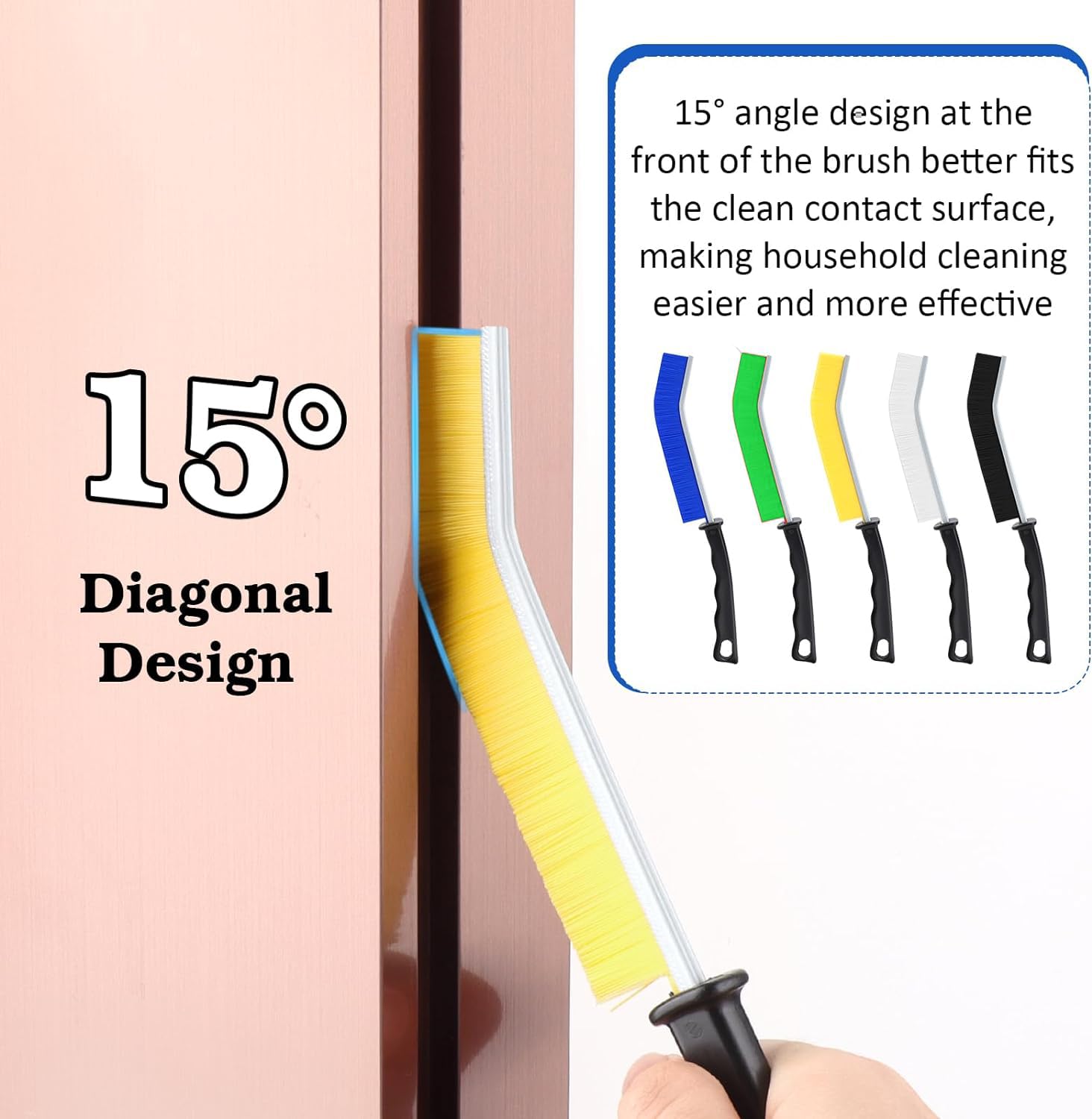 5PC Household Cleaning Brushes, Crevice Cleaning Brushes, Hard Bristle Crevice Cleaning Brush for Small Corner Space, Multifunctional Kitchen Bathroom Household Gap Cleaning Tools