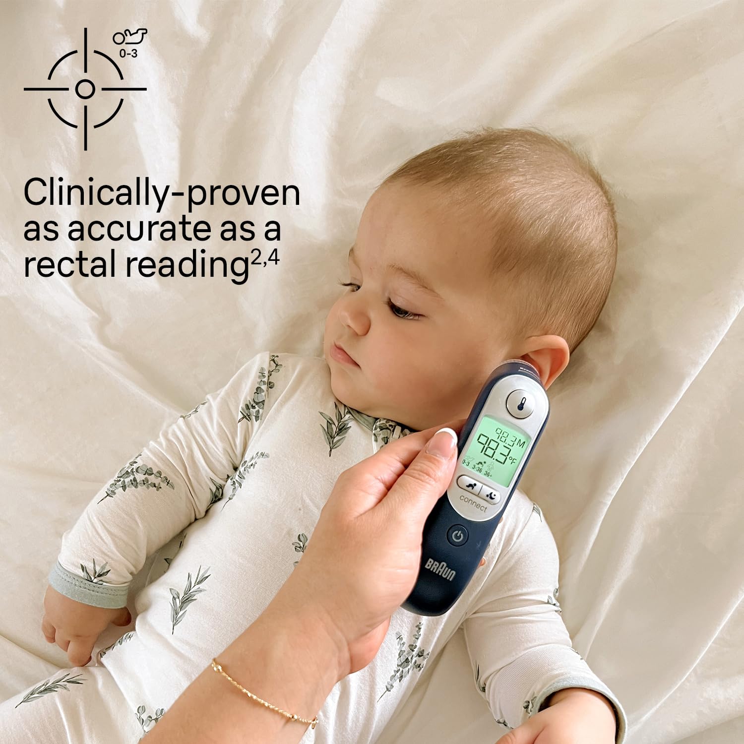 Braun ThermoScan 7+ Connect Digital Ear Thermometer - Family Care App Compatible, Age Precision Technology, Color-Coded Digital Display, No. 1 Brand Recommended by Pediatricians, FSA and HSA Eligible