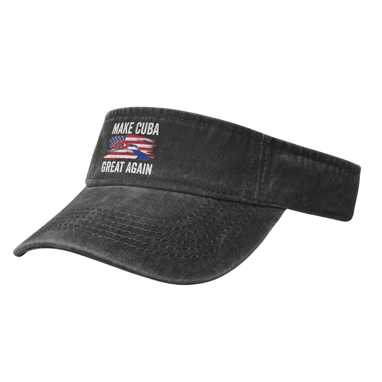 Cuban Make Cuba Great Again Sunscreen Visor Cap Baseball Cap Black