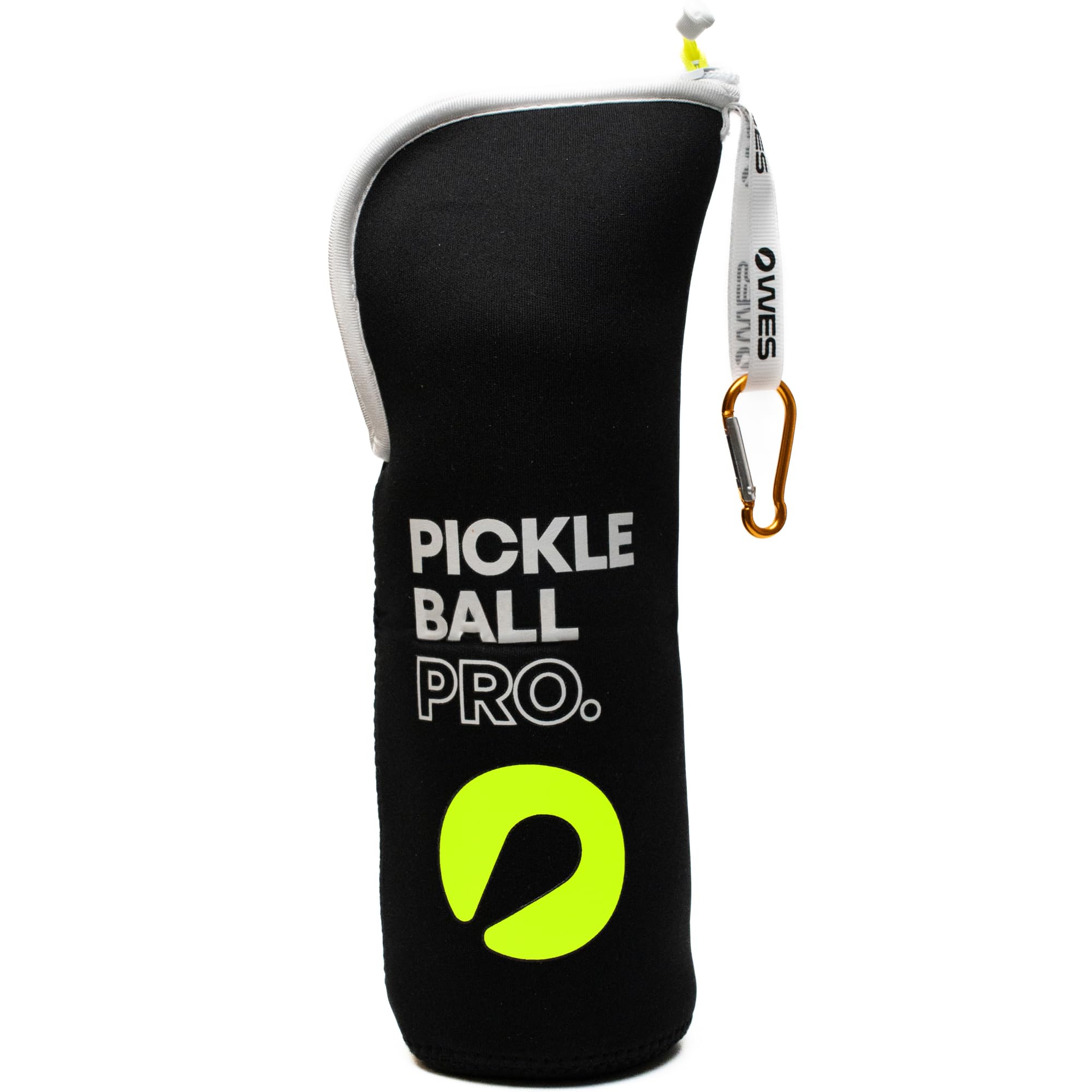 WES Pickleball Ball Holder - with Metal Hook for Fence/Backpack | Pickleball Pro Neoprene Pickleball Holder for Balls | Pickleball Ball Bag