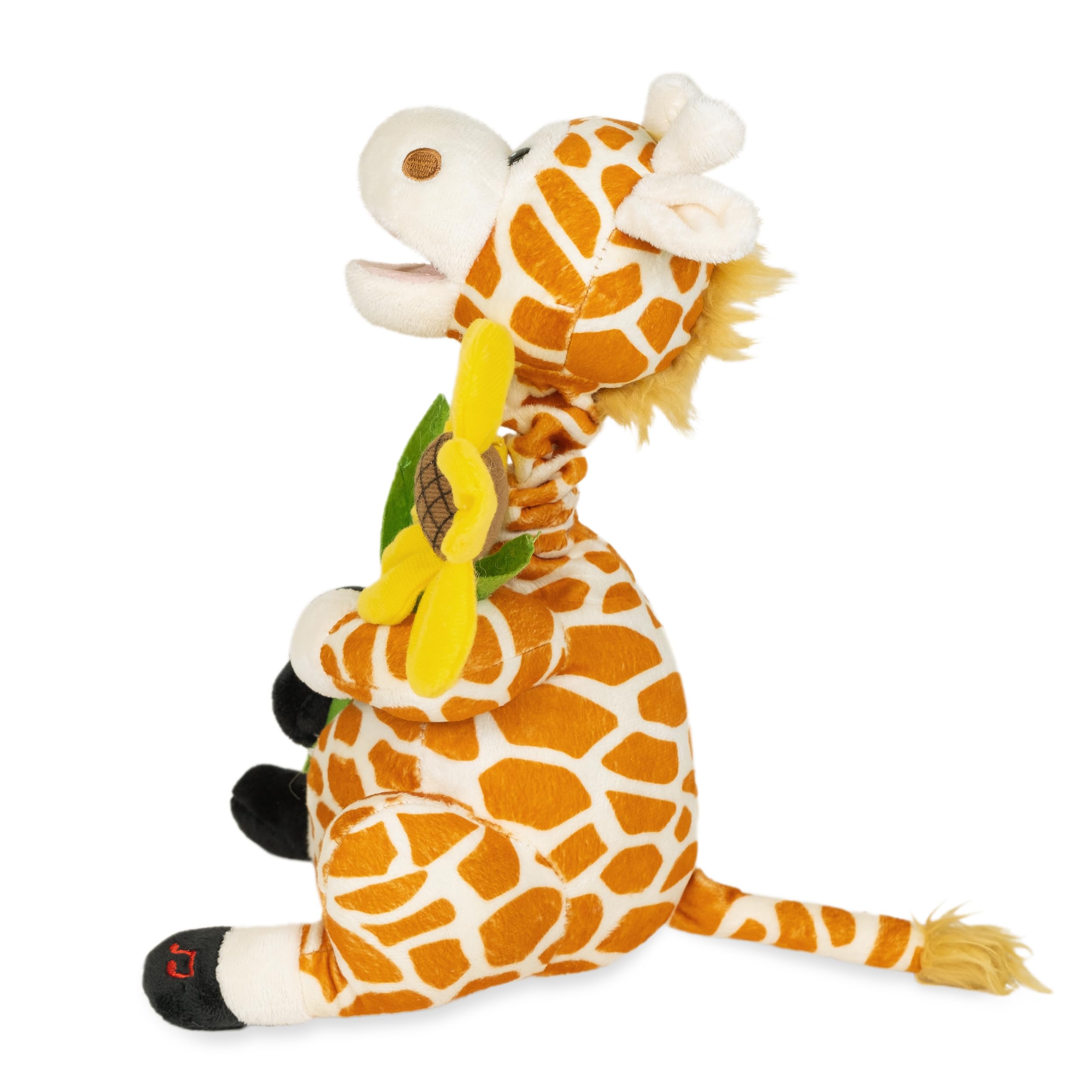 Cuddle Barn - Gerry | Giraffe Animated Stuffed Animal Plush, Neck Grows and Sings Your Love Lifts Me Higher 12 inches