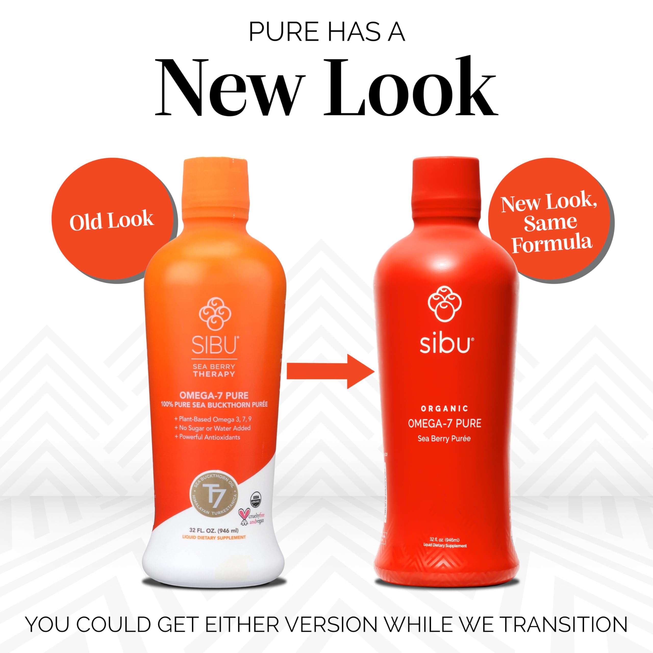 sibu Omega 7 Pure, 100% Pure Sea Buckthorn Juice (32 oz), USDA Organic – Boosts Immune System, Supports Cardiovascular Health, Amazing for Skin Hair and Nails