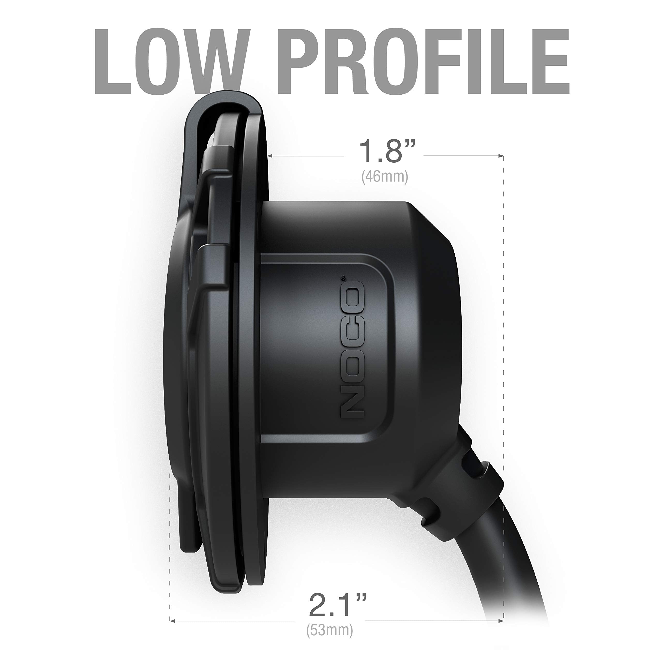 NOCO GCP1E 15A AC Port Plug, 125V Power Inlet Socket, Charger Plug, and Waterproof Electrical Outlet Receptacle with 6-Foot Integrated Outdoor Extension Cord