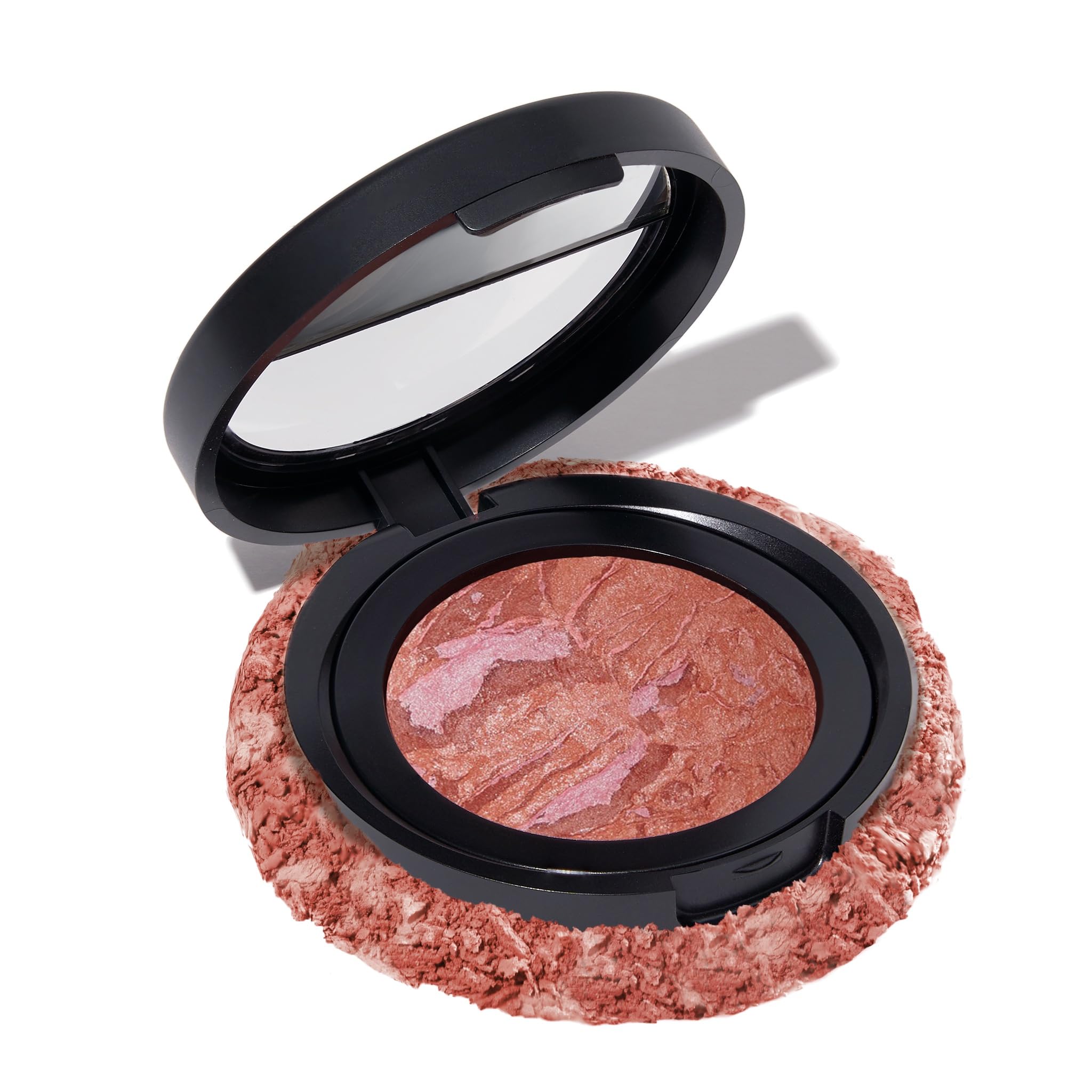 LAURA GELLER NEW YORK Baked Blush-n-Brighten Marbleized Blush for Cheeks - Pink Grapefruit - Satin Finish - Buildable Color