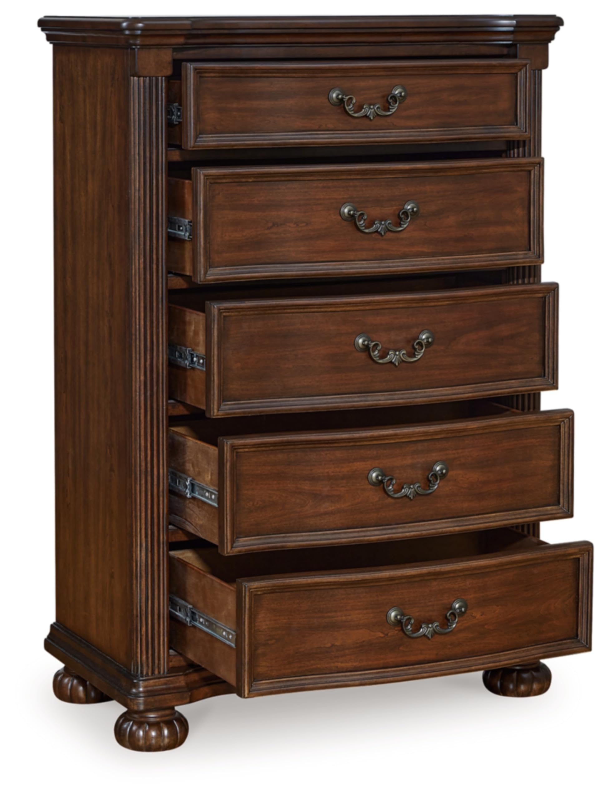 Signature Design by Ashley Lavinton Chest of Drawers, 35" W x 18" D x 51" H, Dark Brown