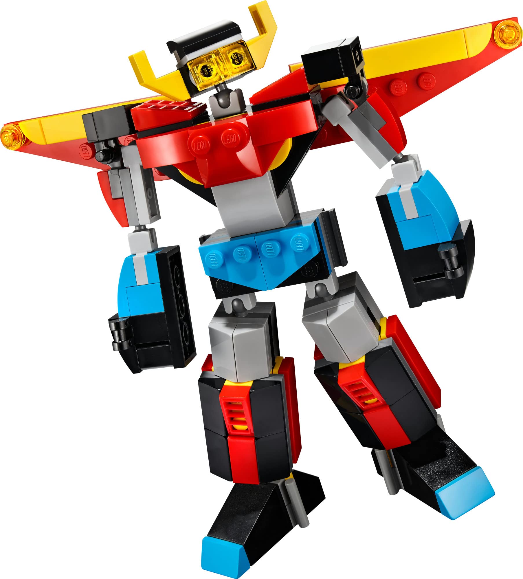 LEGO Creator 3 in 1 Super Robot Building Kit, Kids Can Build a Toy Robot or a Toy Dragon, or a Model Jet Plane, Makes a Creative Gift for Kids, Boys, Girls Age 7+ Years Old, 31124