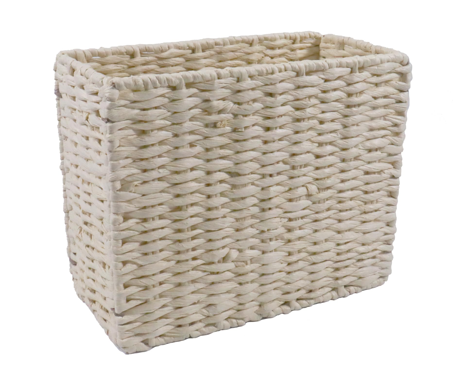 Brabtod Dog Toy Basket Rectangle Dog Toy Bin Wicker Basket Dog Organizer Farmhouse Decor Rattan Basket Water Hyacinth Basket for for Dog Toys/Pet Supplies