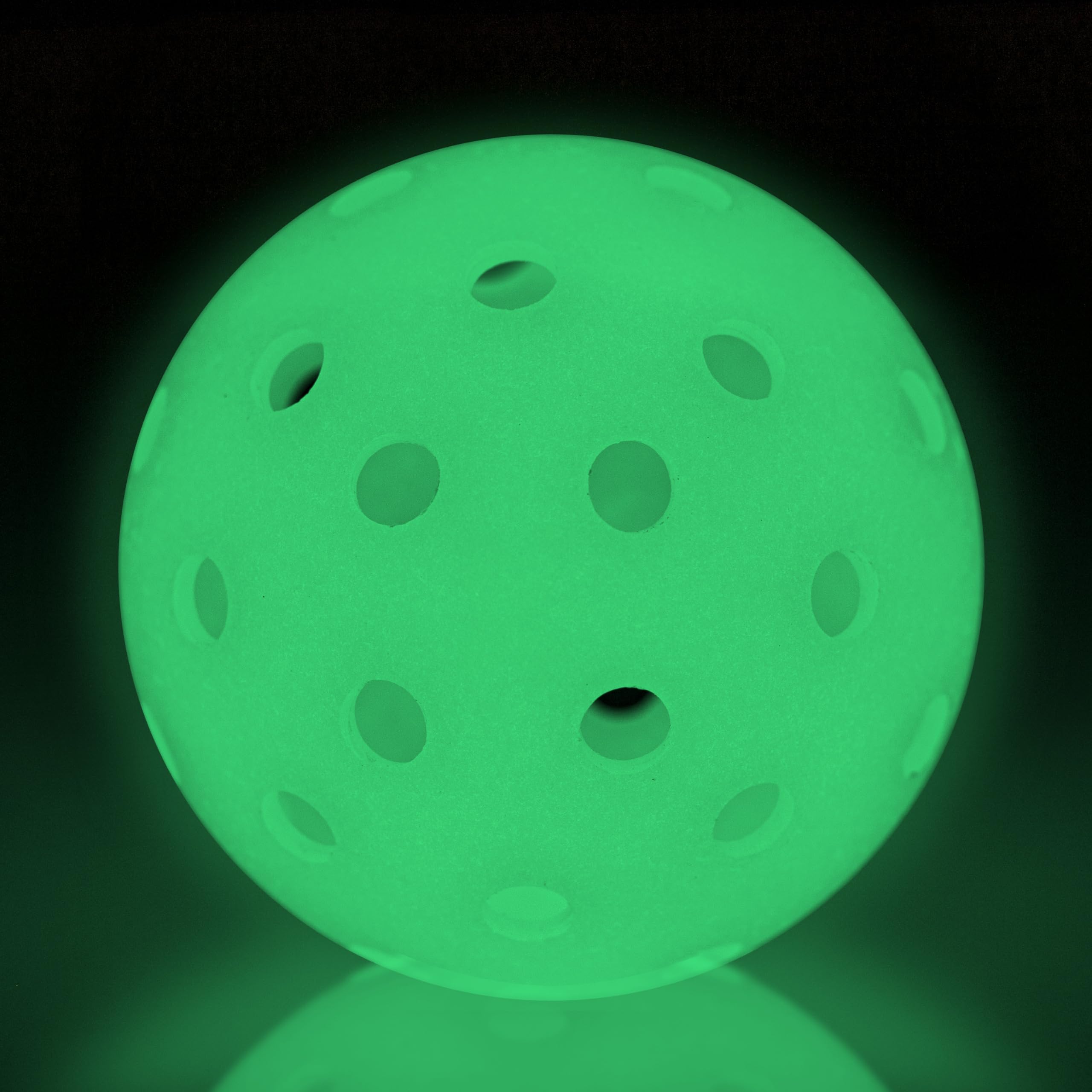 Franklin Sports Glow in The Dark Outdoor Pickleballs - Light Up Pickleball Balls for Nighttime Pickleball - Glow in The Dark Green Pickleball Balls - Charge in Indoor Light + Sunlight - 3 Pack