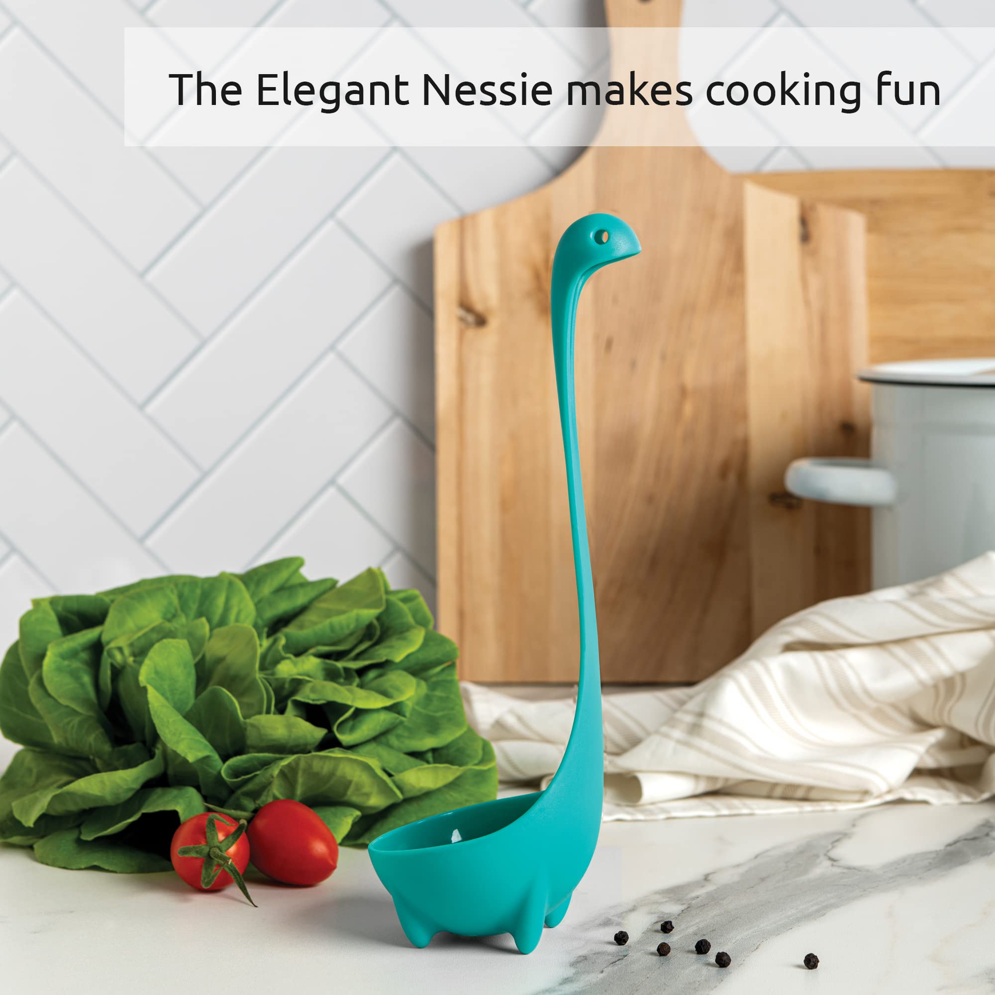 The Original Nessie Ladle by OTOTO - Soup Ladle, Cute Gifts, Funny Kitchen Gadgets, Loch Ness design, Cooking Gifts for Mom - Cute and Practical Kitchen Utensils - Unique Gifts for Women, Mothers Day