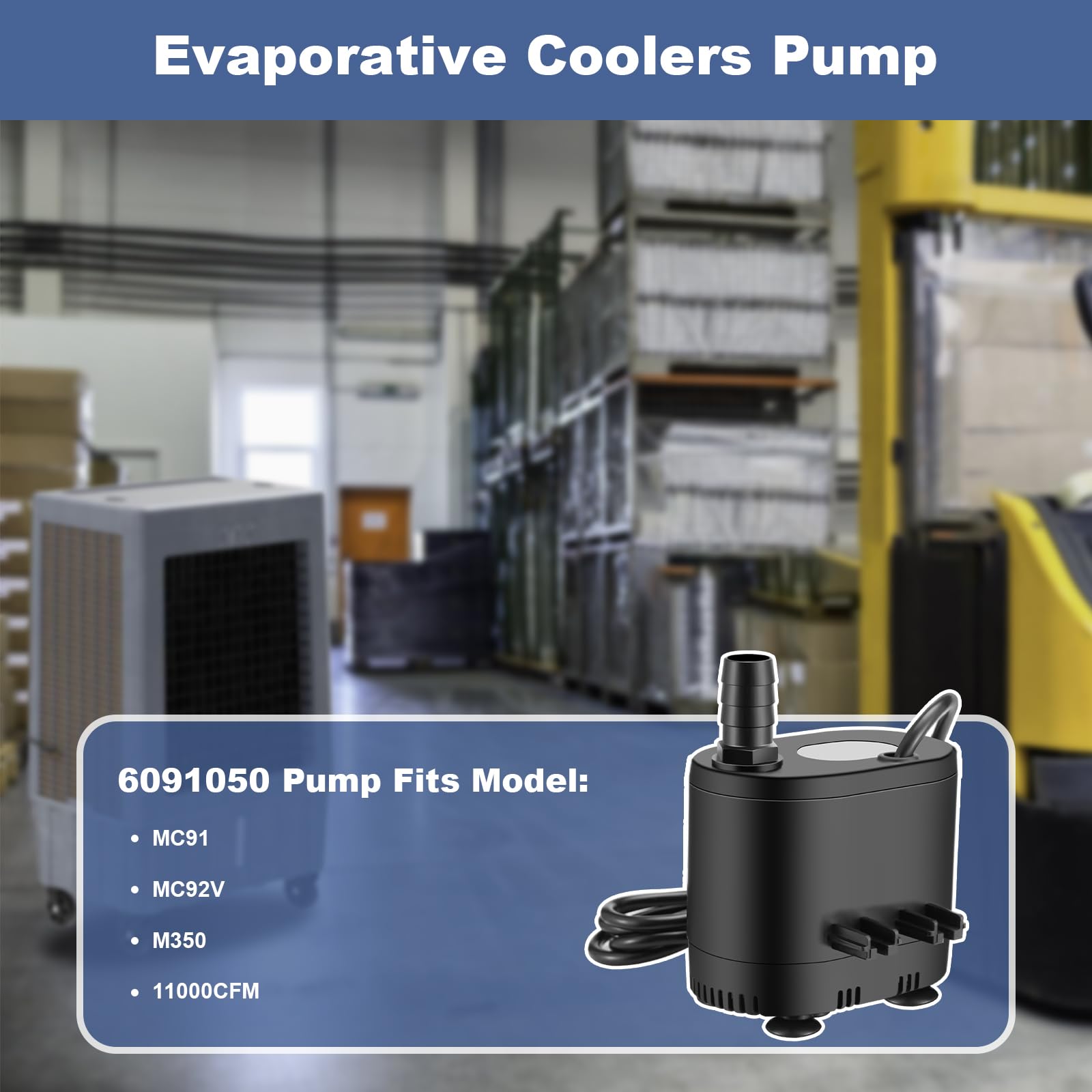 6091050 Evaporative Cooler Pump Fit for Models: MC91, MC92V, M350 and 11000CFM