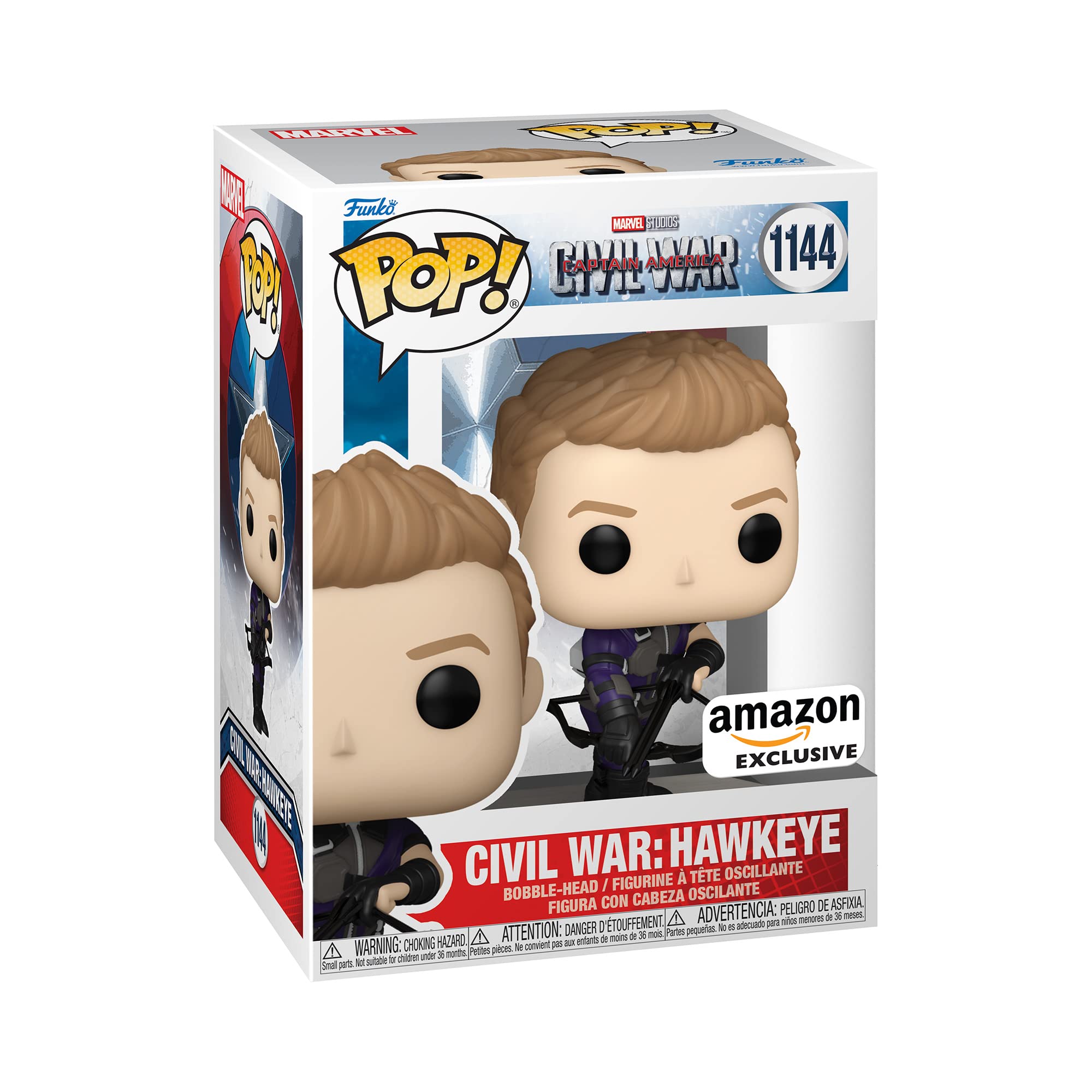 Funko Pop Marvel: Captain America: Civil War Build A Scene - Hawkeye Figure 2 of 12 - Amazon Exclusive - Collectable Vinyl Figure - Gift Idea - Official Merchandise - Toys for Kids & Adults