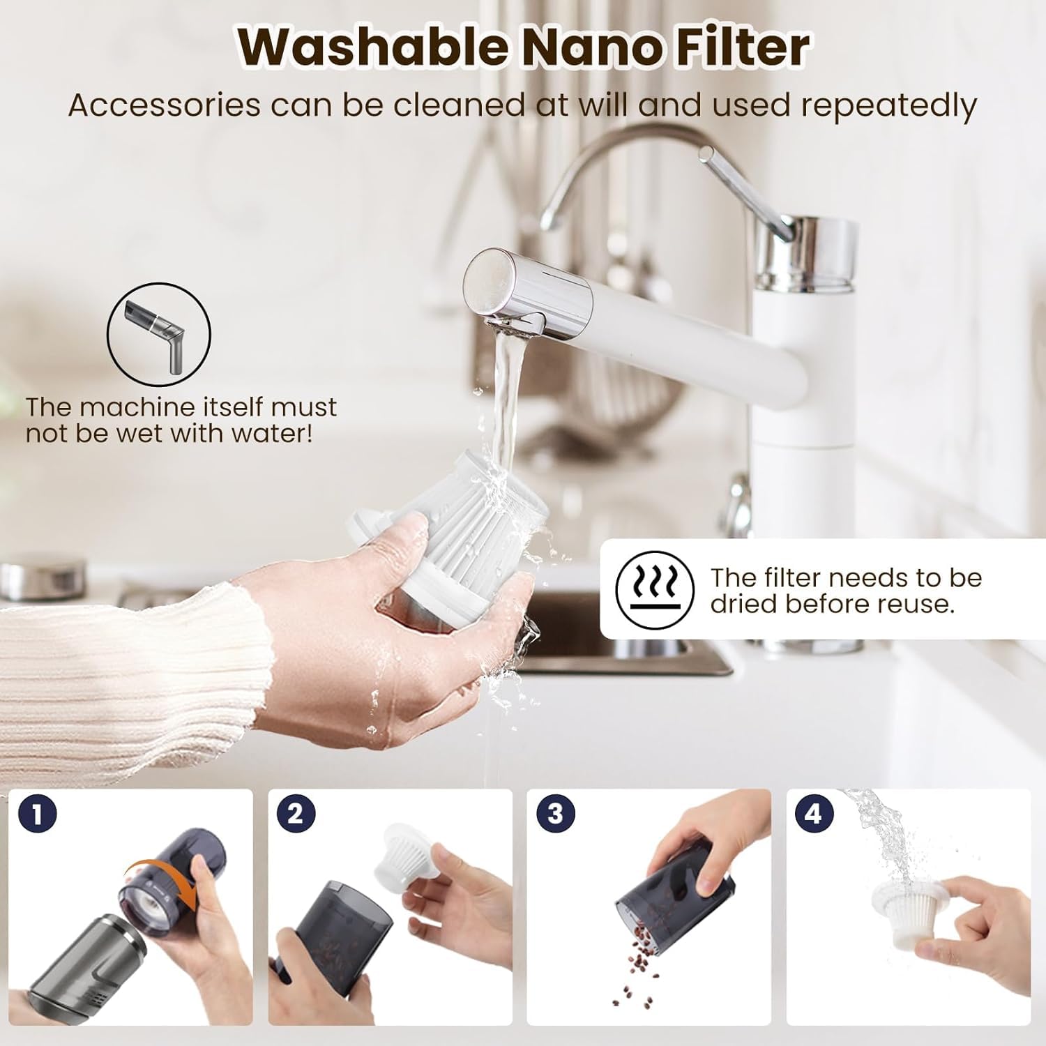 MZGO 90° Rotatable Handle Rechargeable Hand Vacuum Cordless Dry Wireless Portable Handheld Car Vacuum for Home/Car/Office