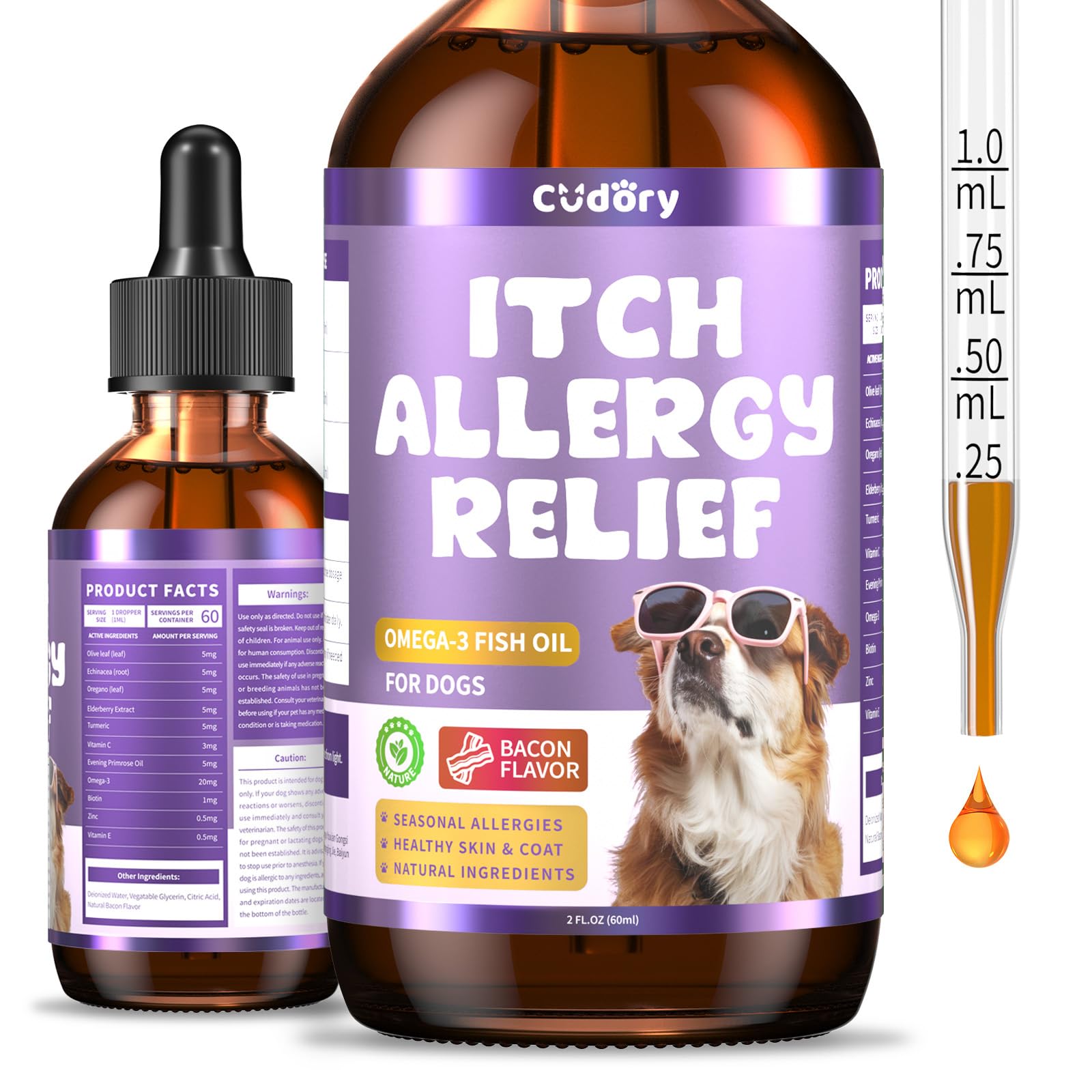 Cat Multivitamin, Crunchy & Creamy Cheese Chew Dog Allergy Relief Drops, Skin & Coat Support