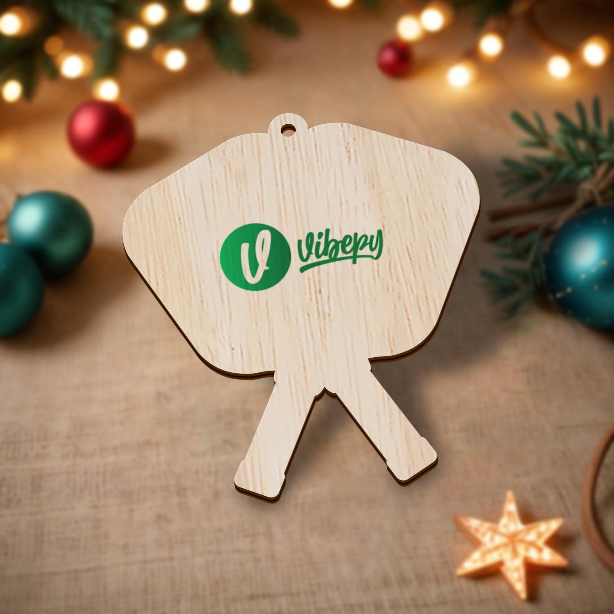 V Vibepy All Over Printed Pickleball Ornaments 2024, Pickleball Christmas Ornaments, Pickleball Gift, Pickleball Acessories Christmas 2 Layers Ornaments for Christmas Tree Hanging