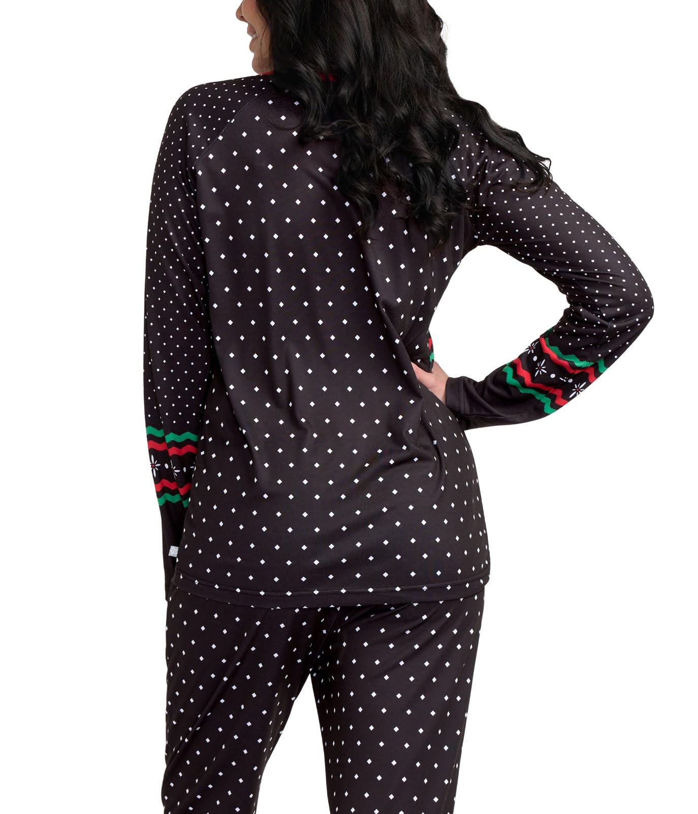 Tipsy Elves Christmas Black Fair Isle Rudolph Pajama Set Size X-Large