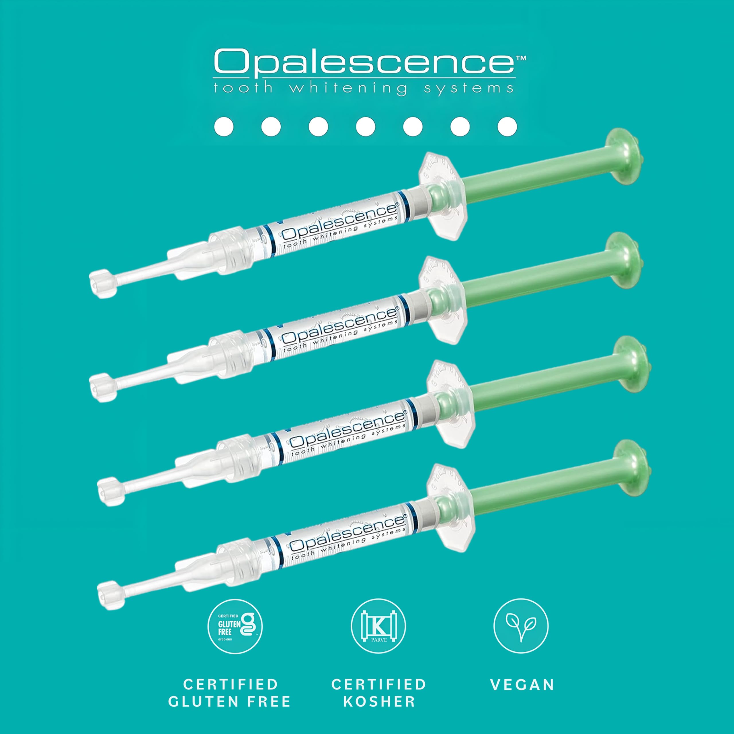 Opalescence 35% Gel Syringes Teeth Whitening - Refill Kit (2 Packs / 4 Syringes Total) Carbamide Peroxide. Made by Ultradent, in Mint Flavor. Tooth Whitening Refill Syringes 5197-2