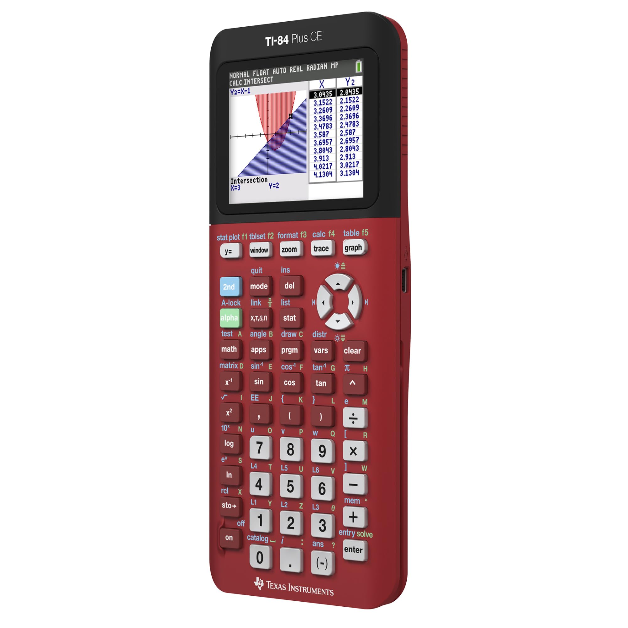 Texas Instruments TI-84 Plus CE Color Graphing Calculator, Radical Red Small