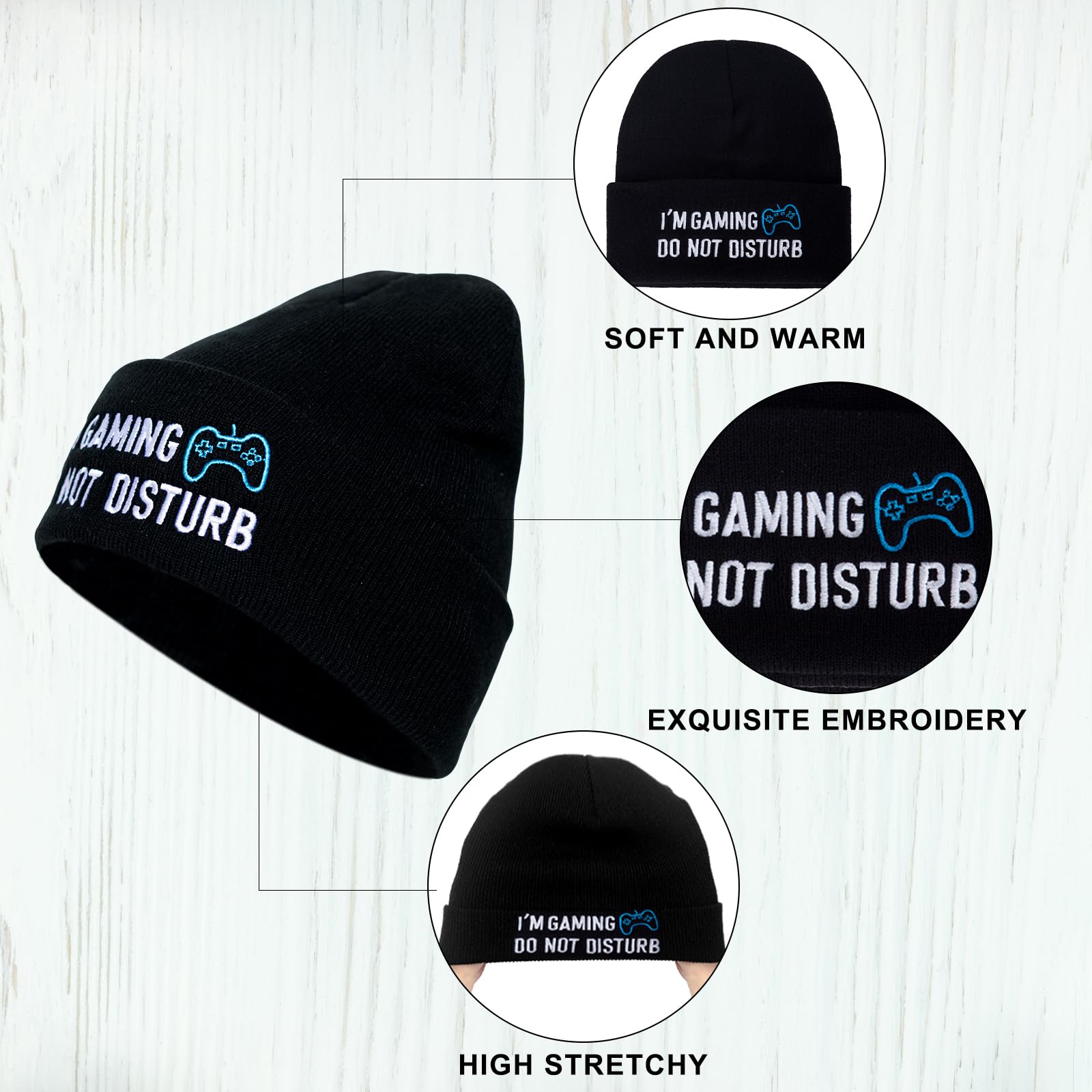 Gamer Gifts, Socks Beanie Winter Hat, Christmas Stocking Stuffers for Men Teen Teenagers Boys Him